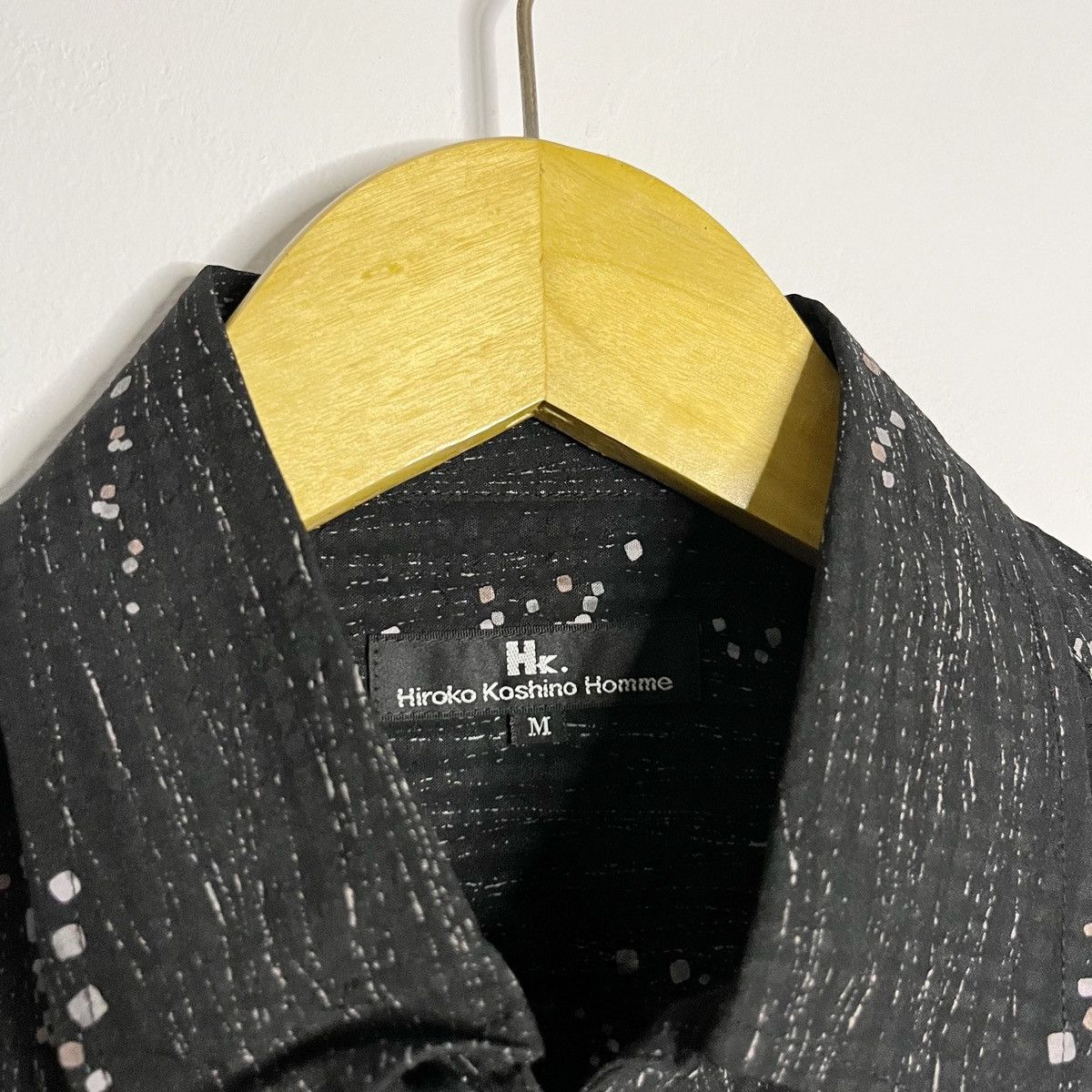 Hiroko Koshino Homme × Issey Miyake × Japanese Brand Hiroko Koshino Homme Black Abstract Speckle Shirt Size US M / EU 48-50 / 2 - 5 Thumbnail