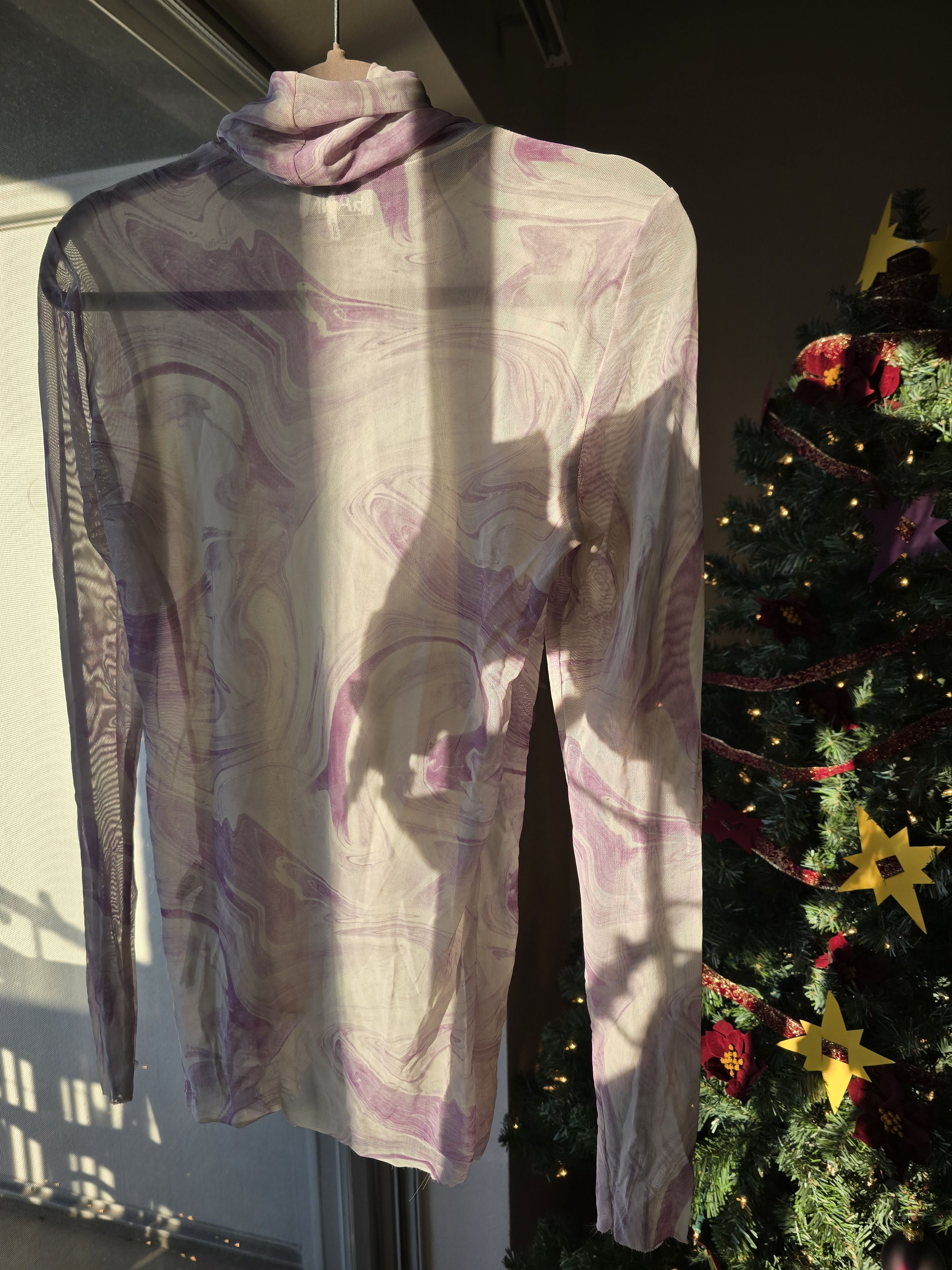 Ganni Sheer Marbled Turtleneck Size M / US 6-8 / IT 42-44 - 2 Thumbnail