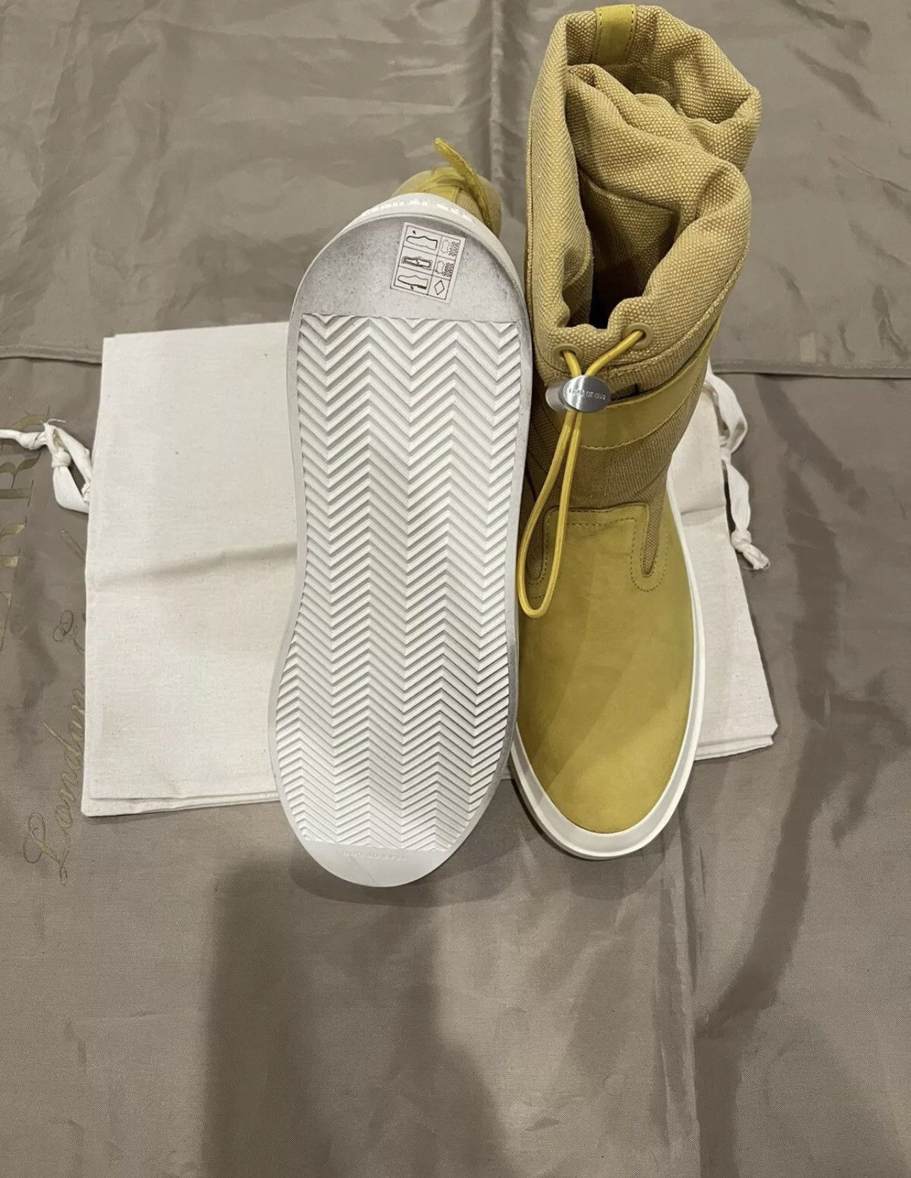 Fear of God Fear of God - Suede and Canvas Sneakers - Yellow size 41 Size US 8 / EU 41 - 3 Thumbnail