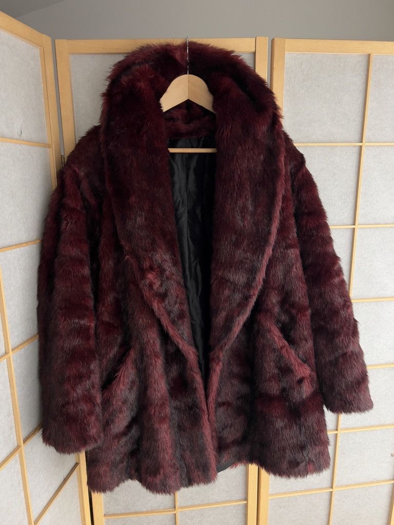 Hysteric Glamour Crazy 00s red faux fur jacket avant garde y2k japanese fuzzy Size L / US 10 / IT 46 - 9 Thumbnail