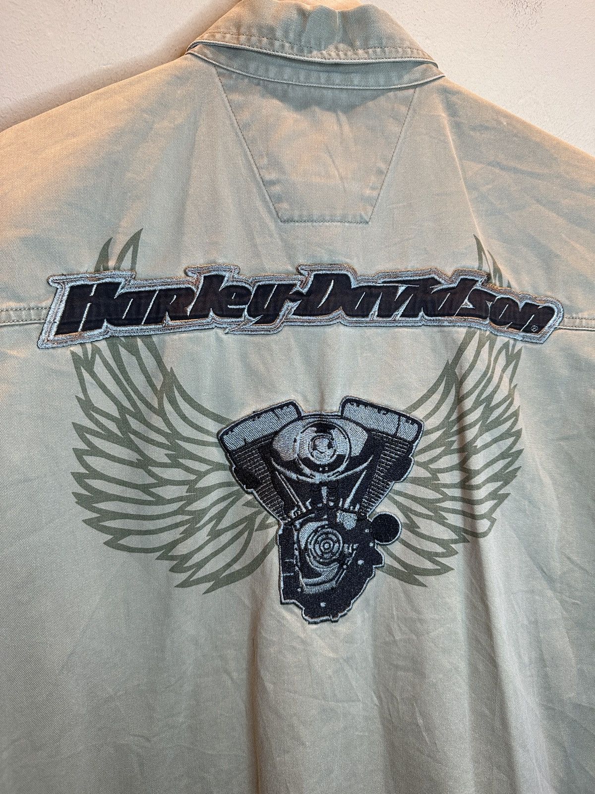 Harley Davidson × Vintage *RARE* Vintage Harley Davidson Patch Embroidered Thrash Vest Size US M / EU 48-50 / 2 - 3 Thumbnail