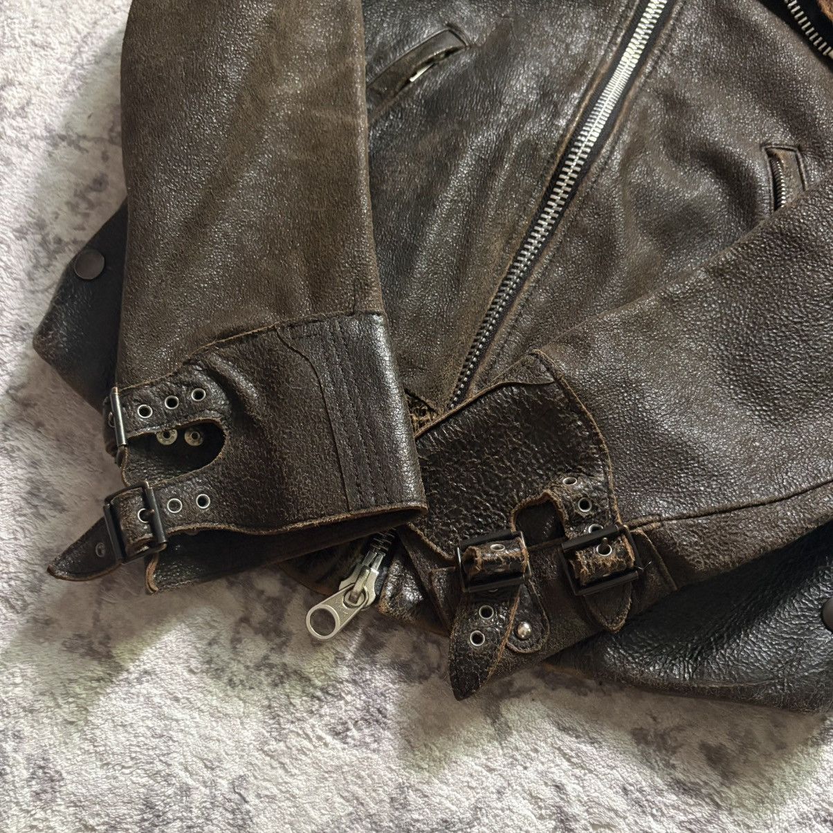 Le Grande Bleu (L.G.B.) LGB Le Grande Bleu Fur Collar Flight Leather Jacket | Size 0 Size US XS / EU 42 / 0 - 2 Thumbnail
