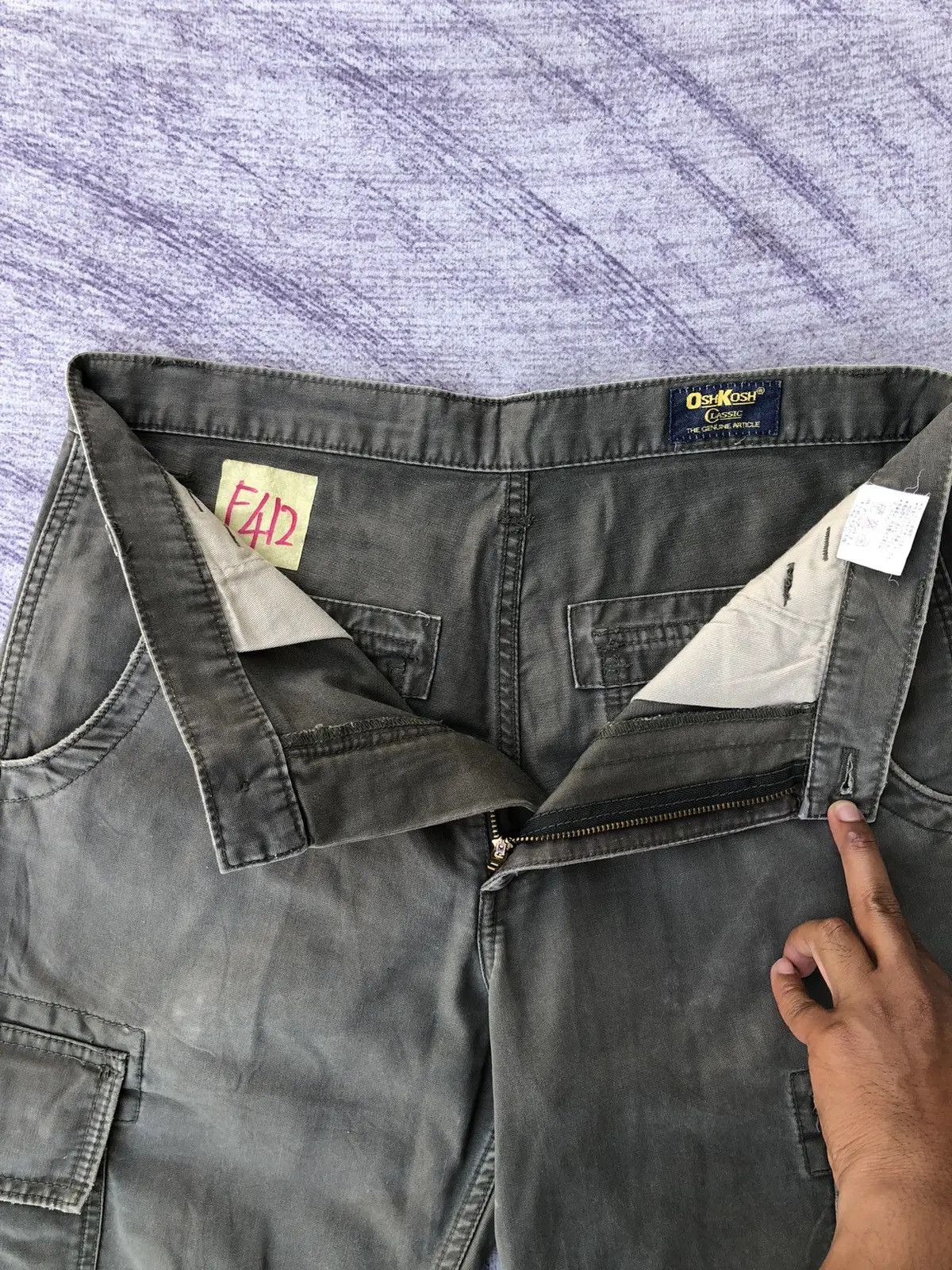 Japanese Brand × Oshkosh Faded Green Cargo oshKosh Multipocket Tactical Pants Size US 30 / EU 46 - 6 Thumbnail