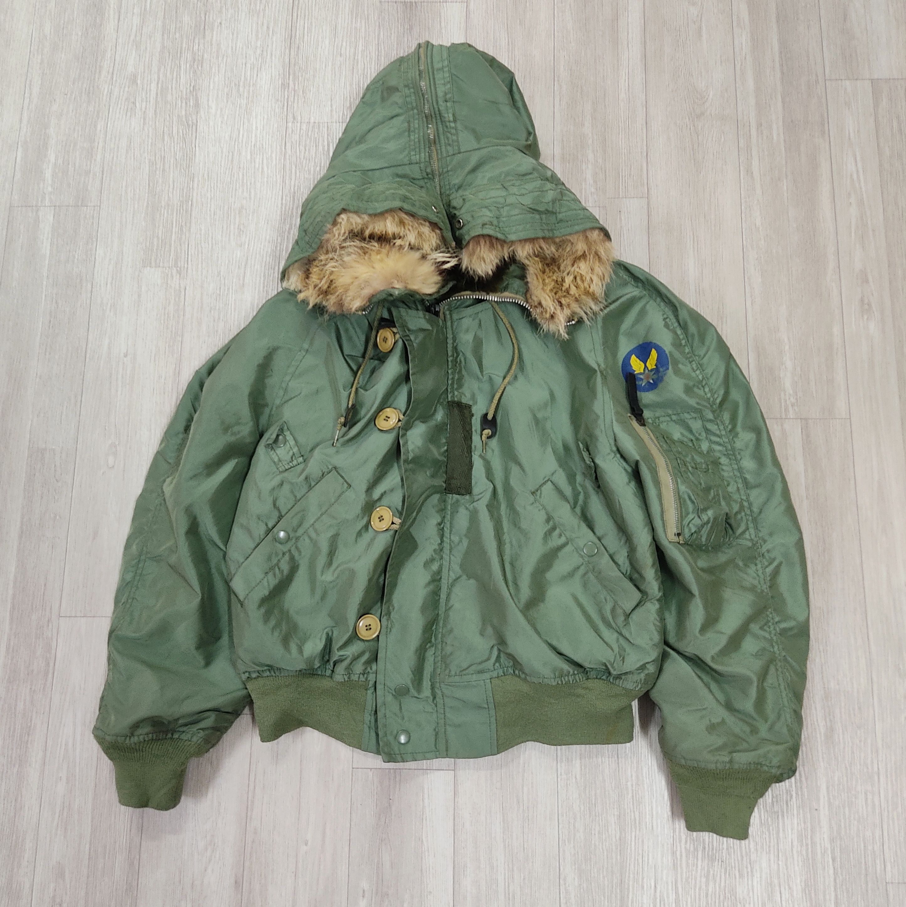 Avirex Vintage AVIREX N2-B Bomber Flight Jacket – Fur Zipper Hood Size US M / EU 48-50 / 2 - 3 Thumbnail