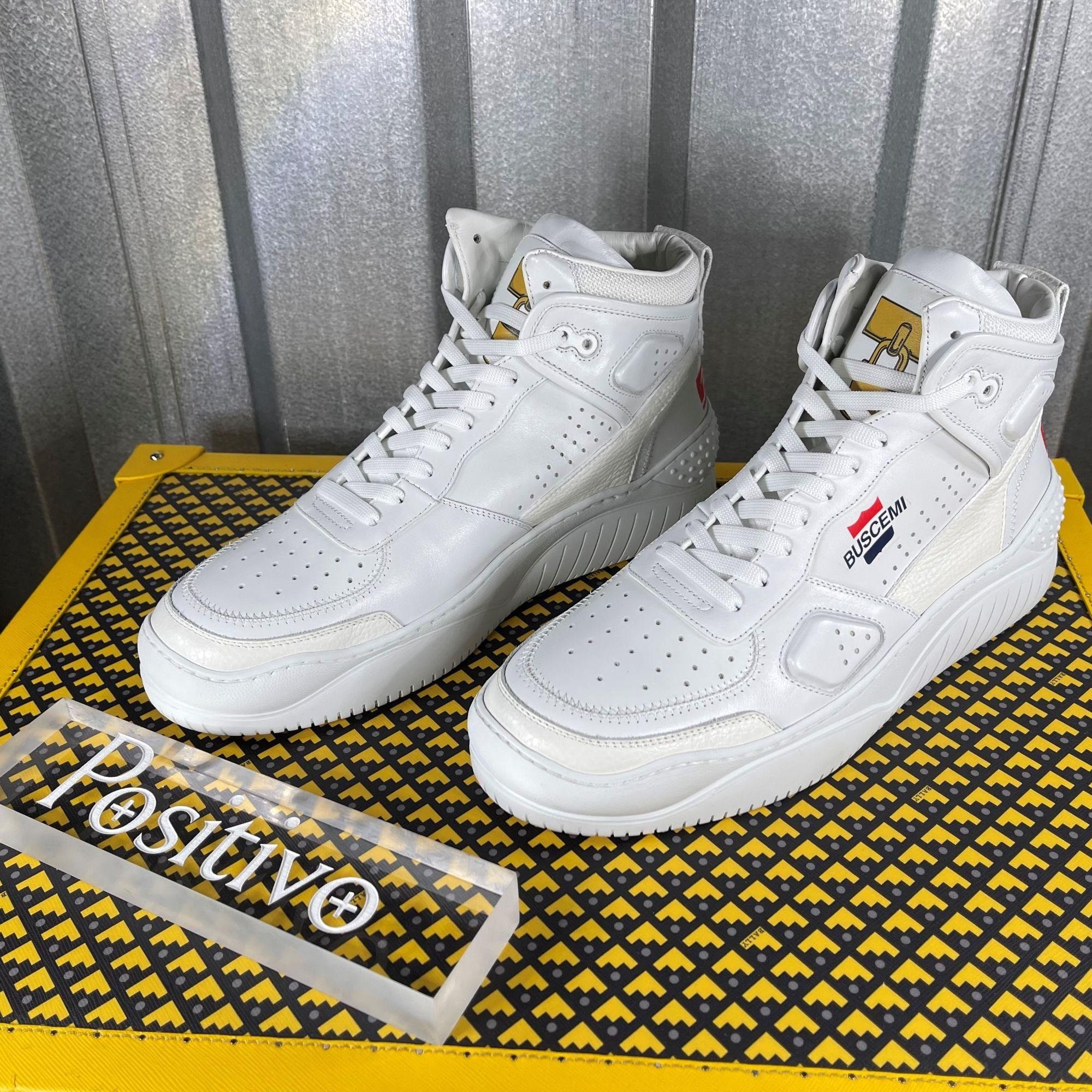 Buscemi Buscemi Basket White/Gold Leather Sneakers US 7 EU 40 Size US 7 / EU 40 - 2 Thumbnail