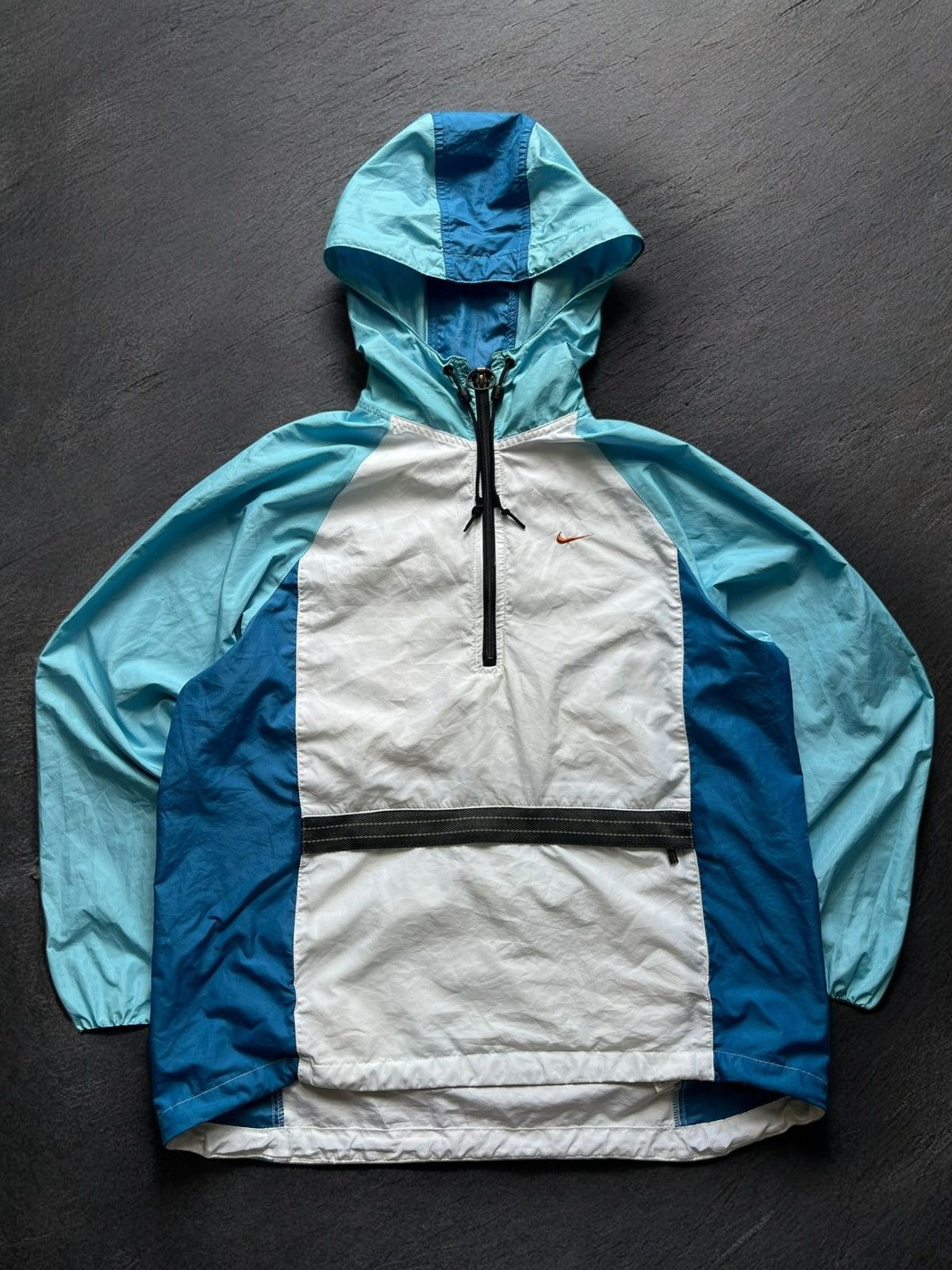 OOs Nike Vintage Jacket Nylon Swoosh Hooded Drill