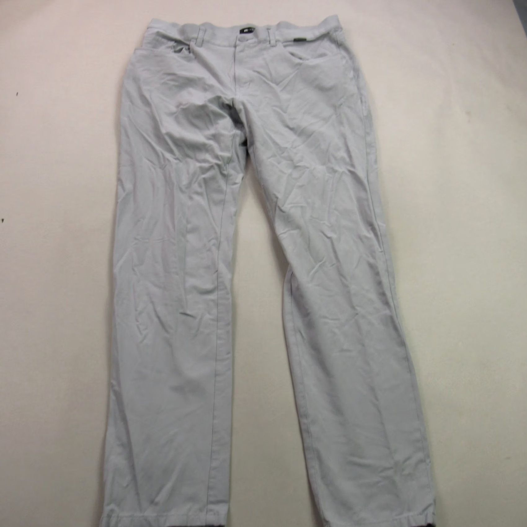 TravisMathew travis mathew Pants Mens 35 Chino Pockets Gray Straight Fit Golf Casual Shirt? Size US 30 / EU 46 - 2 Thumbnail