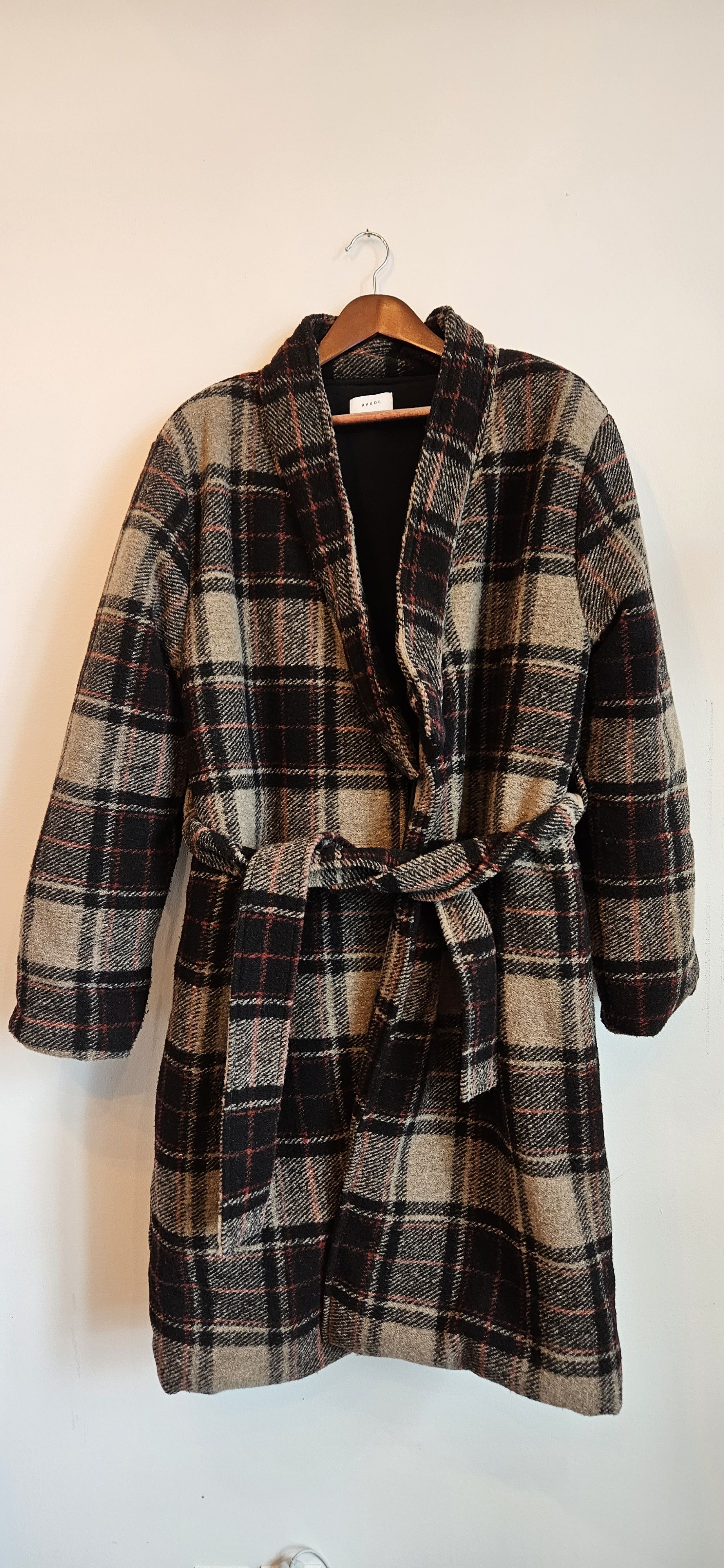 Rhude Chateau Wool Long Heavy Coat (Plaid) Size US L / EU 52-54 / 3 - 1 Thumbnail