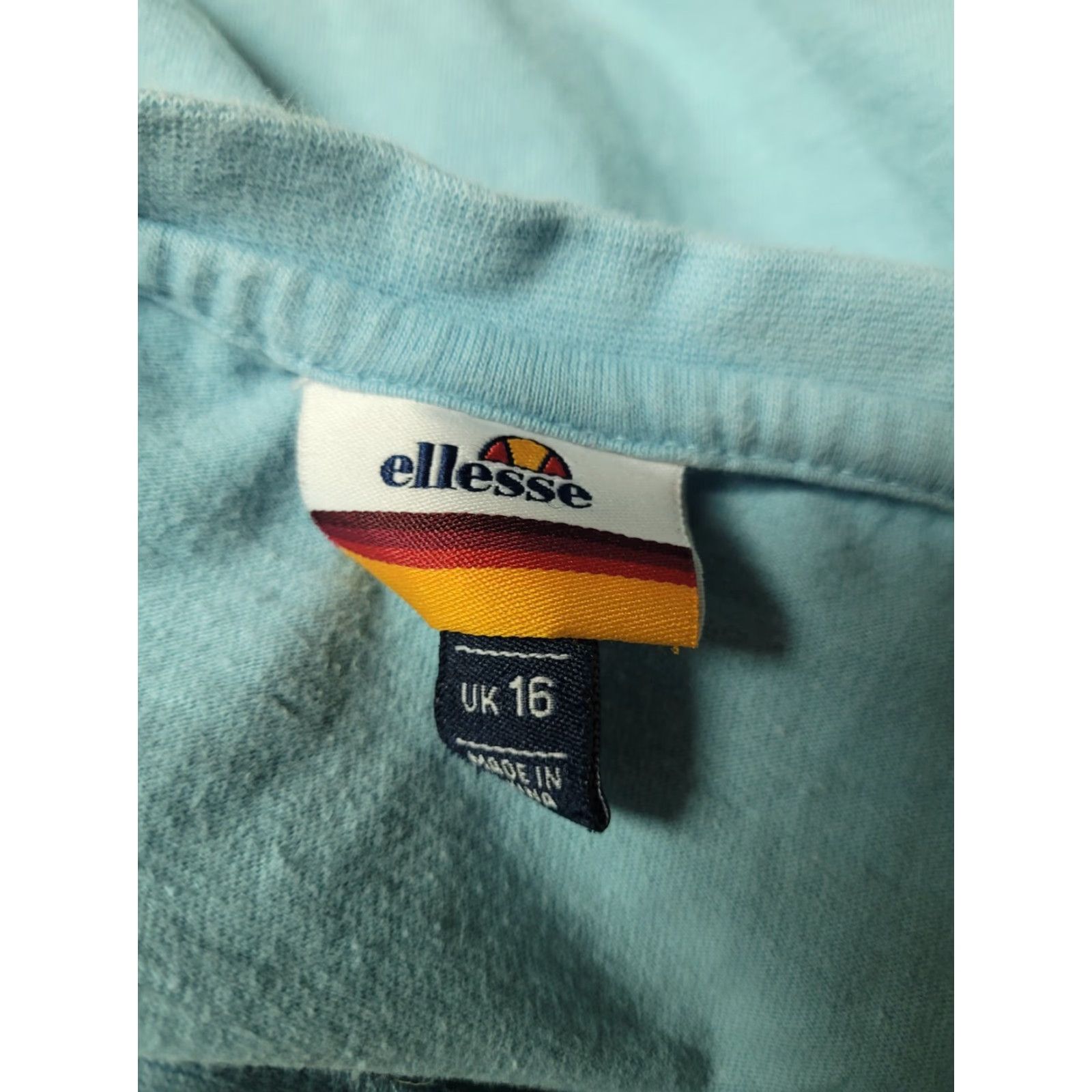 Ellesse Womens Jrs Ellesse Blue Cropped Sewn Logo T Shirt US 12 UK 16 EUR 44 Size S / US 4 / IT 40 - 4 Thumbnail