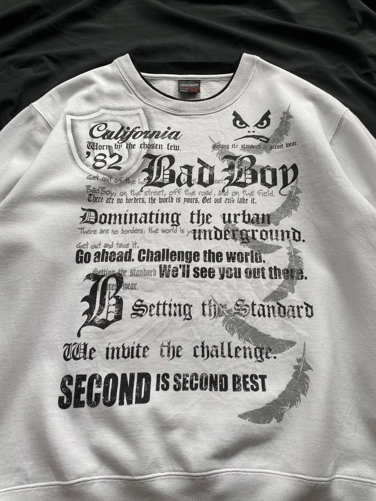 If Six Was Nine × Le Grande Bleu (L.G.B.) × Vintage Vintage Bad Boy Poem Sweatshirt Size US L / EU 52-54 / 3 - 2 Thumbnail