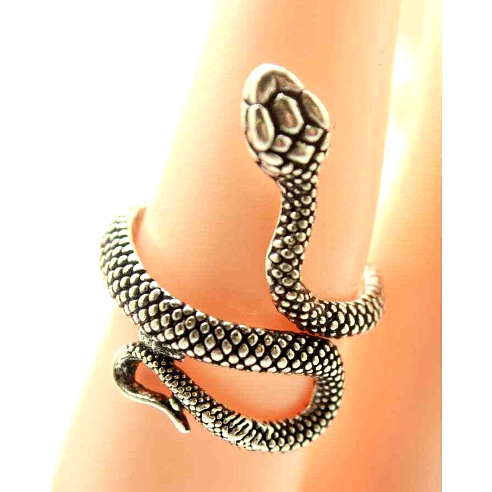 Other Silvertone Serpent Snake Ring • Size 7 Size ONE SIZE - 2 Thumbnail
