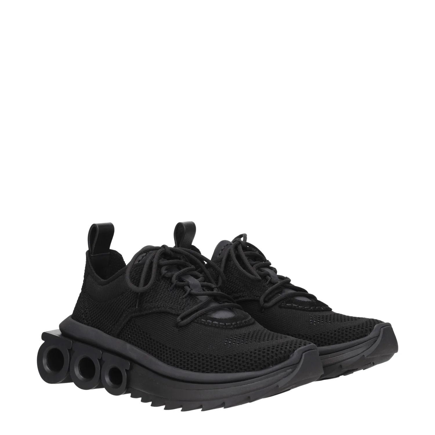 Salvatore Ferragamo ob1o1e1224 Fabric Sneakers in Black Size US 8.5 / IT 38.5 - 2 Thumbnail