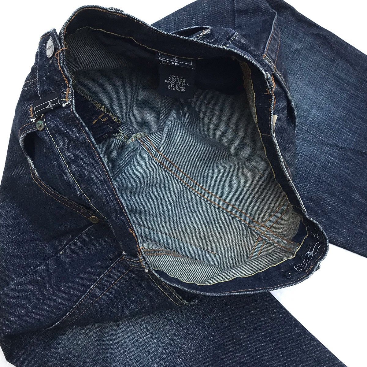 Massimo Osti × Stone Island Vintage Stone Island Denim jeans five pocket STONE ISLAND Size US 30 / EU 46 - 13 Thumbnail