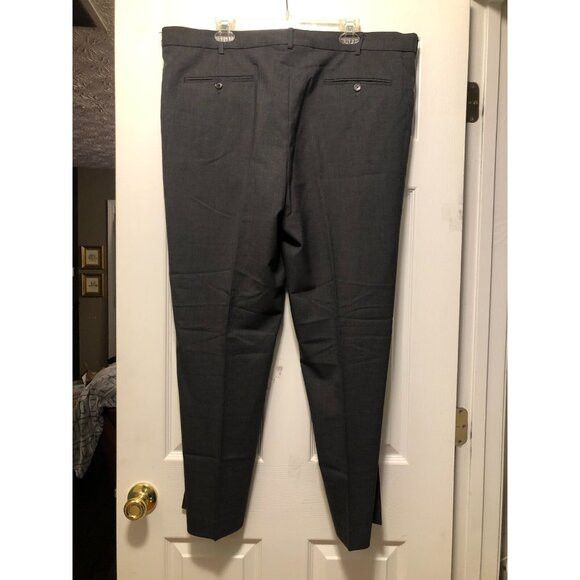 Lands' End Lands'end men's gray 100%wool dress pants size: 42/30 Size 42R - 2 Thumbnail