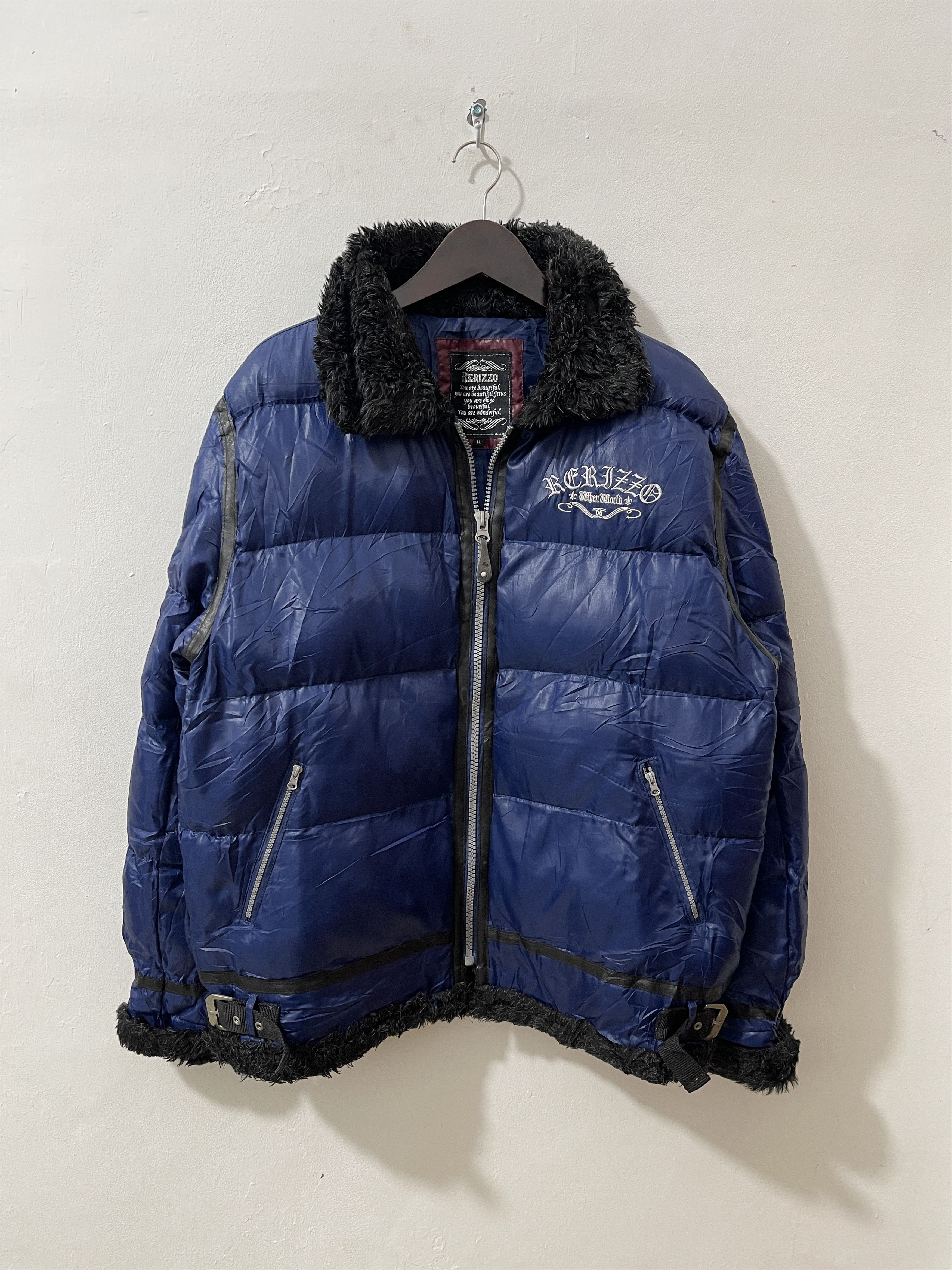 Japanese Brand 2000s Rerizzo Japan Archive Skull Puffer Vkei Style Jacket Size US XL / EU 56 / 4 - 2 Thumbnail