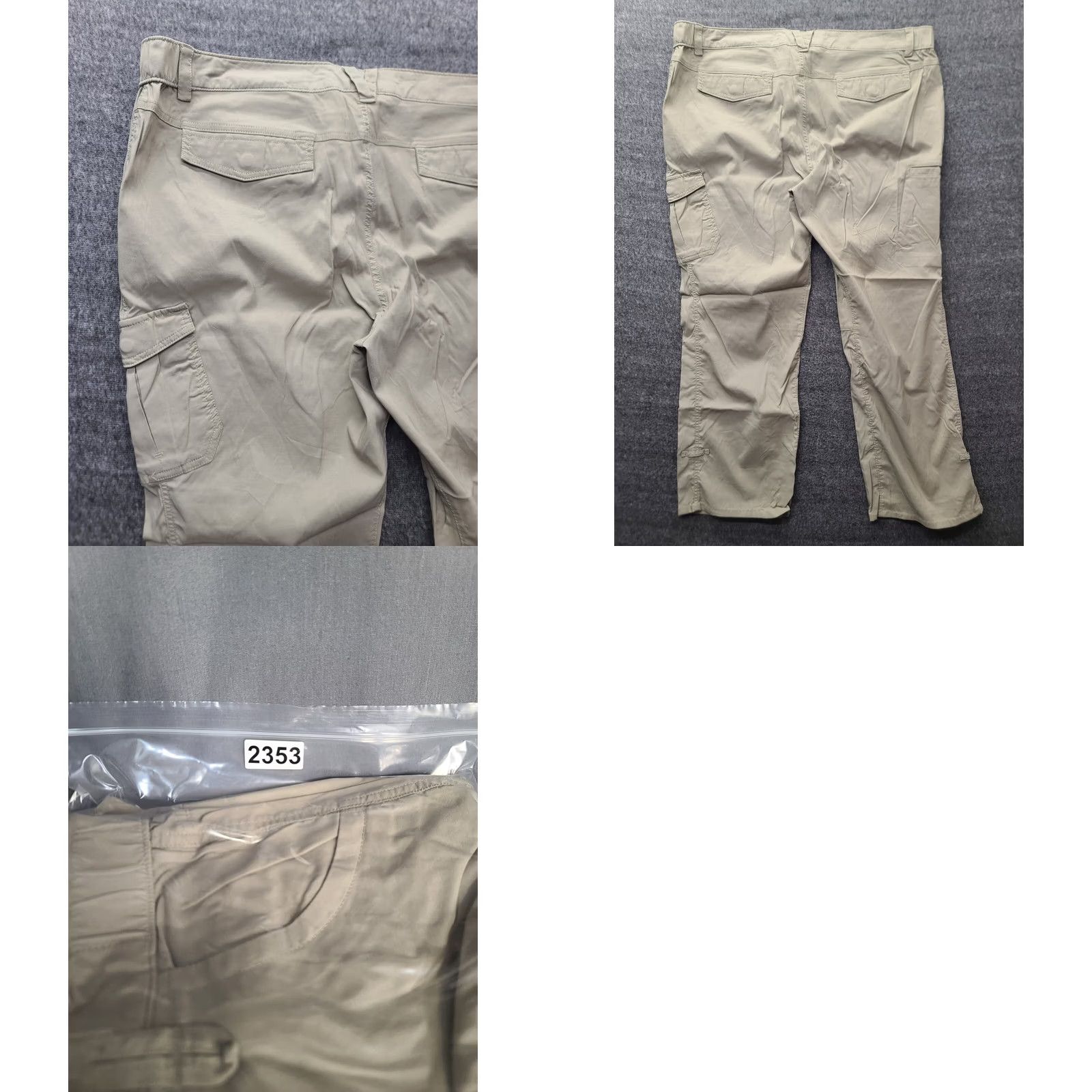 Vintage Duluth Dry on the Fly Pants Womens 20x35 Bootcut Convertible Hiking Cargo Nylon Spandex Beige Regular Inseam 35" Pockets Moisture Wicking Comfort Size 27" / US 4 / IT 40 - 9 Thumbnail