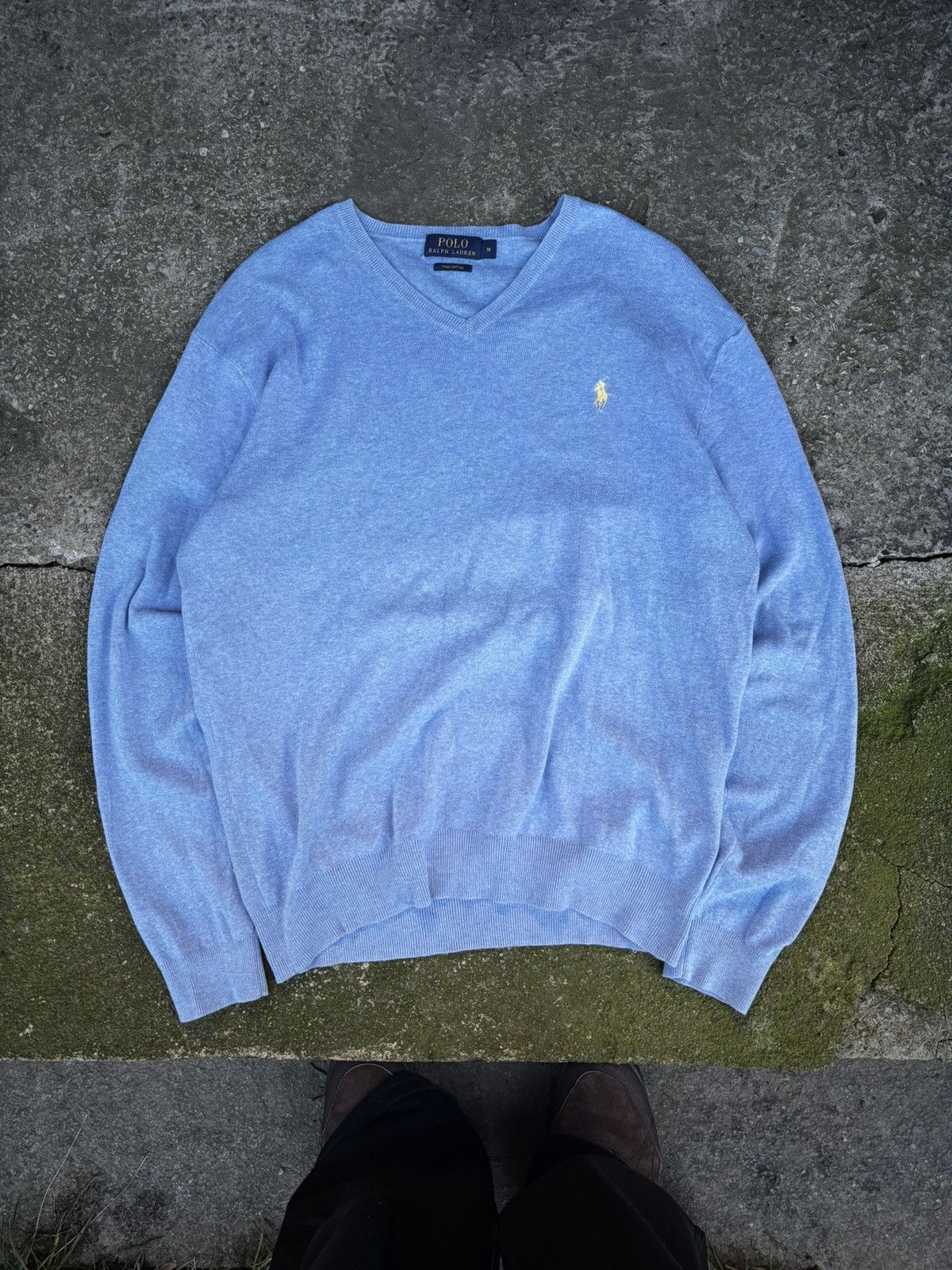 Chaps Ralph Lauren Vintage Polo Ralph Lauren Sky Blue Sweter Size US M / EU 48-50 / 2 - 1 Thumbnail