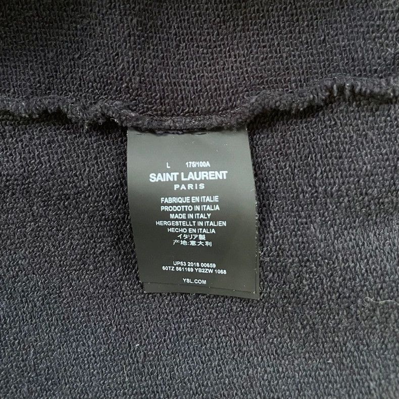 Saint Laurent Paris Saint Laurent ParisSS23 Solid Long Sleeve Hoodie 2504-Next Size US L / EU 52-54 / 3 - 6 Thumbnail