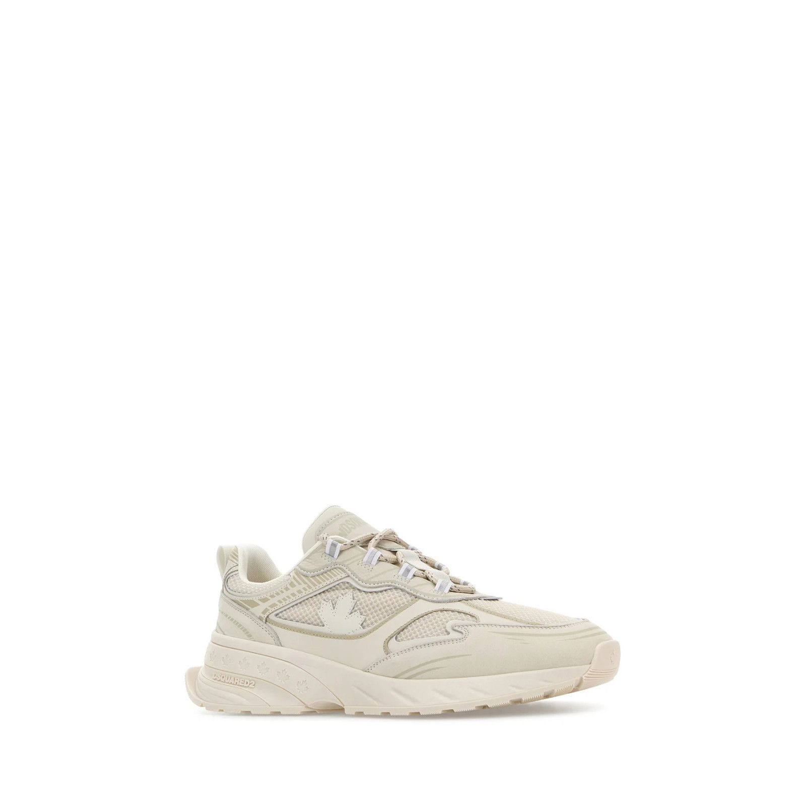 Dsquared2 DSQUARED2 Chalk mesh and leather Sprinter sneakers New (Men' Size US 12 / EU 45 - 4 Thumbnail