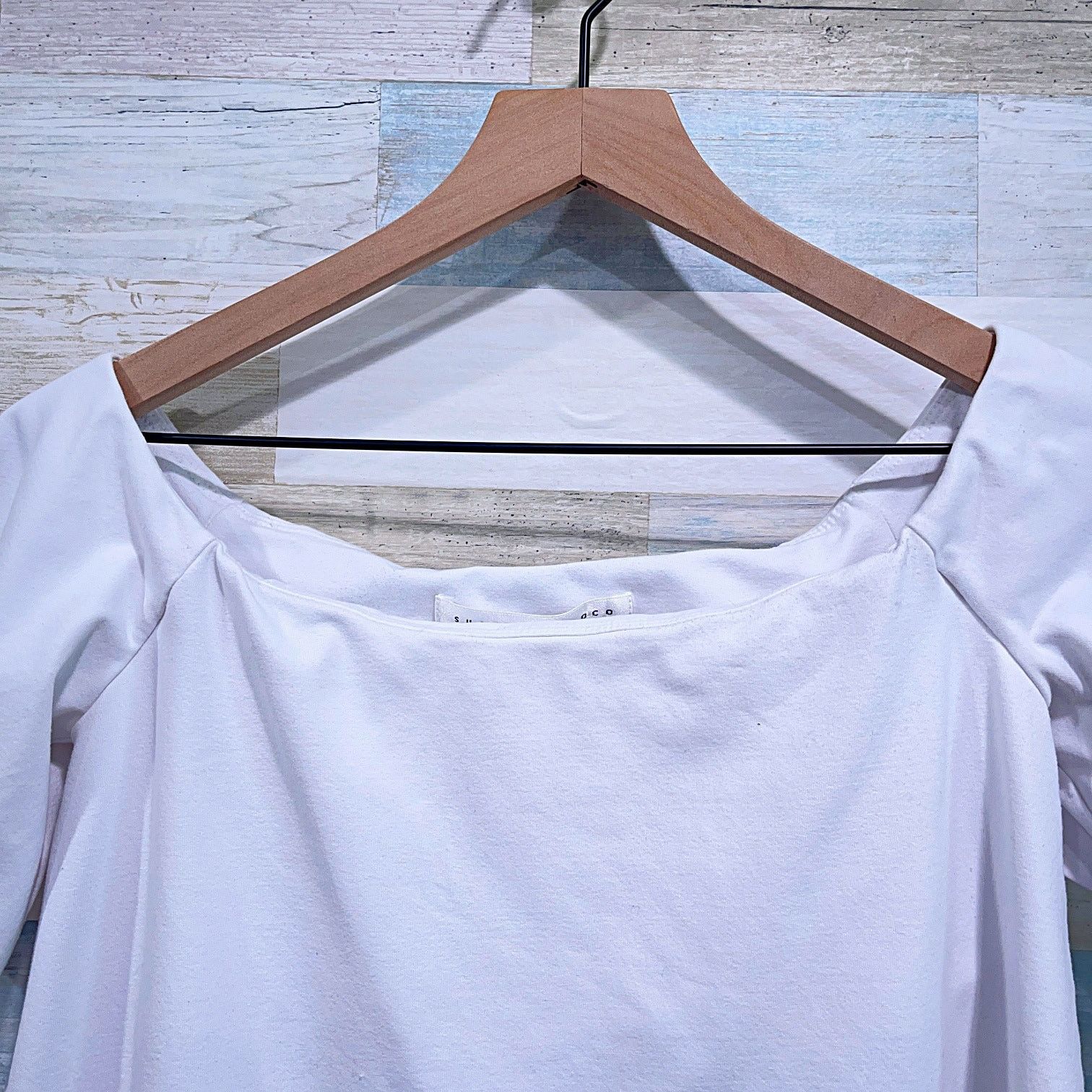 Susana Monaco Susana Monaco Off Shoulder Swing Fit Blouse White Ponte XS Size XS / US 0-2 / IT 36-38 - 2 Thumbnail