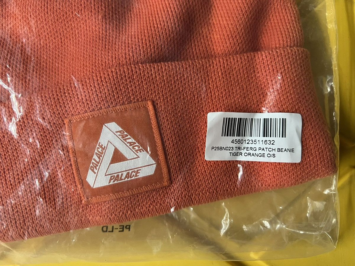 Palace Palace Tri-Ferg Patch Logo Beanie Winter Hat Tiger Orange Size ONE SIZE - 4 Thumbnail