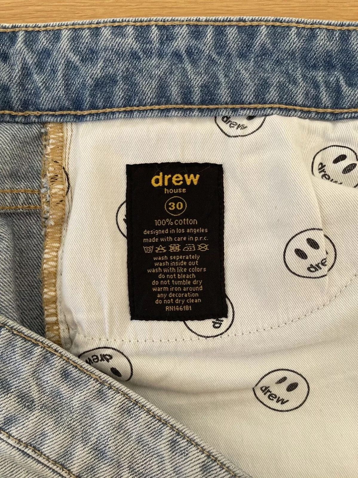 Drew House drew house Tapered Leg Jean VINTAGE BLEACH DESTROYED size 30 Size US 30 / EU 46 - 4 Thumbnail