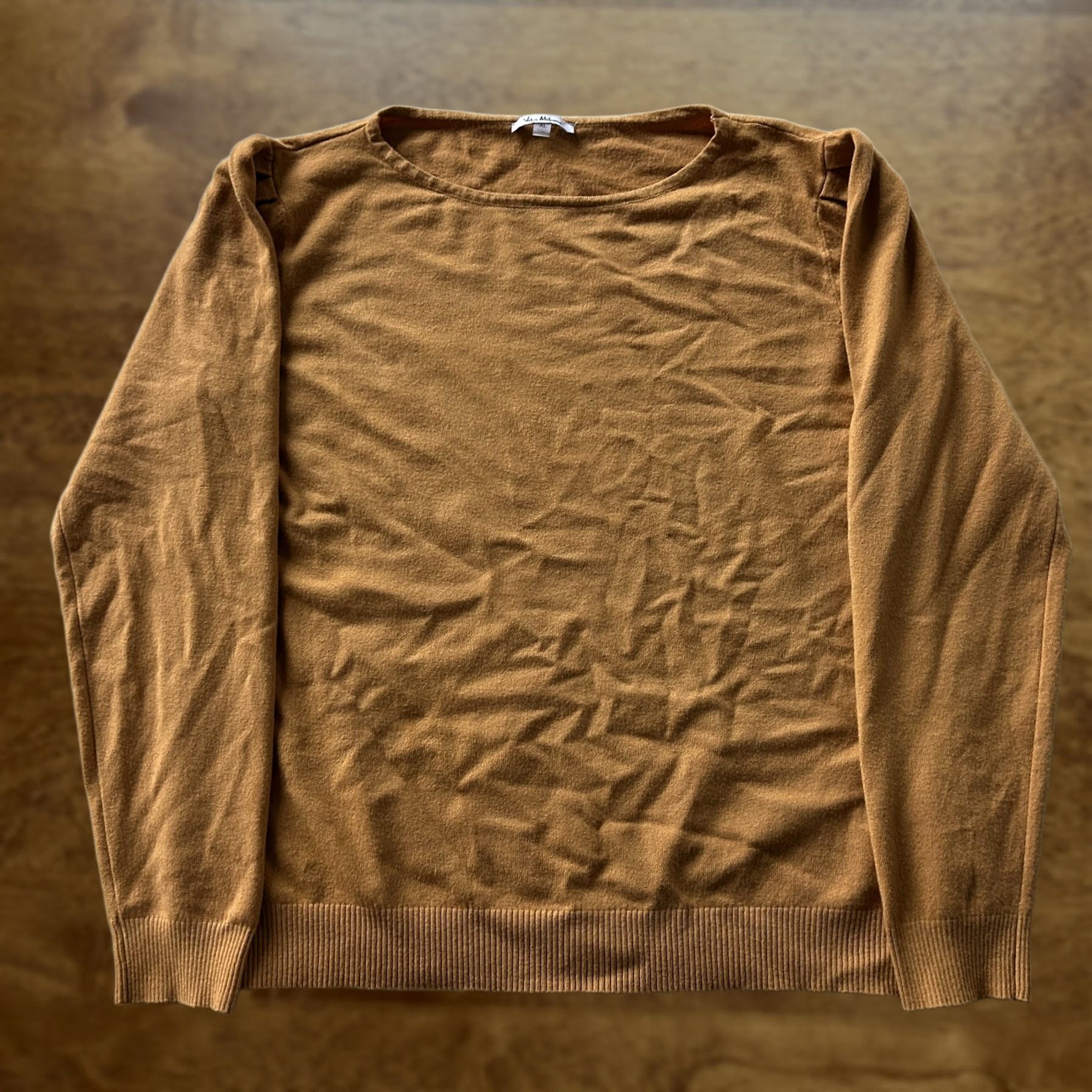 Vintage Vita Milano Sweater Womens XL Brown Crew Neck Tight-Knit Lightweight Pullover Size XL / US 12-14 / IT 48-50 - 1 Thumbnail