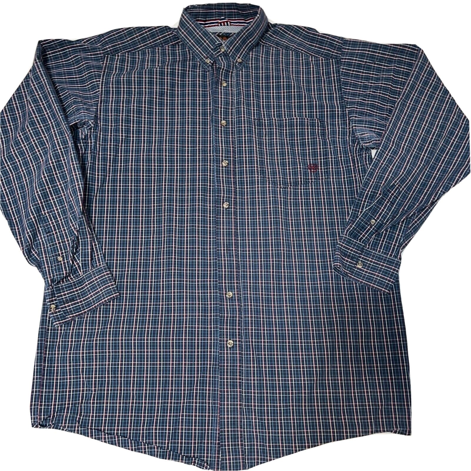 Ariat Ariat Pro Series Button Shirt Mens Sz LT Blue Plaid Vented Size US L / EU 52-54 / 3 - 1 Thumbnail