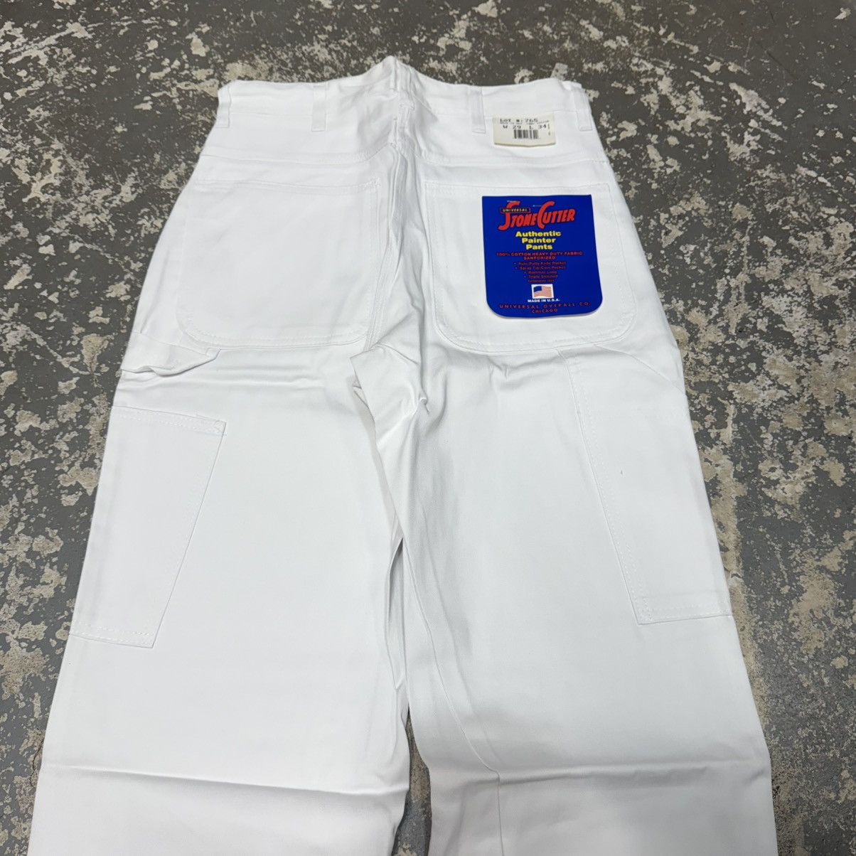 Carhartt Vintage Stone Cutter Carpenter Painter Pants White Baggy N Size US 29 - 10 Thumbnail
