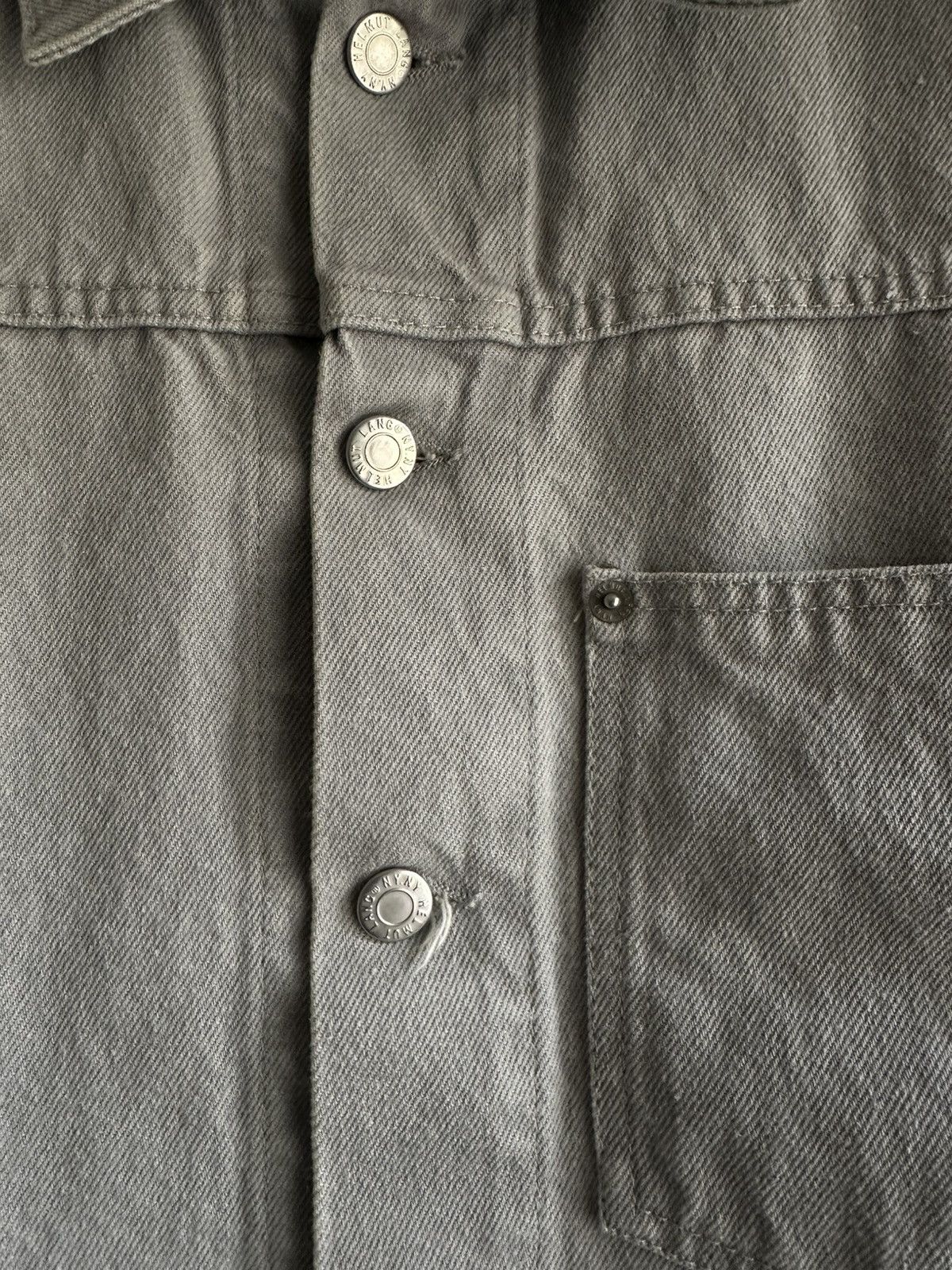 Helmut Lang Helmut Lang Denim Jacket Light Grey Size US M / EU 48-50 / 2 - 2 Thumbnail