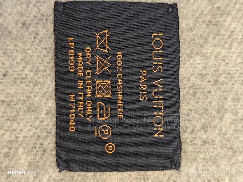 Louis Vuitton Louis Vuitton Black and grey cashmere scarf Size ONE SIZE - 2 Thumbnail