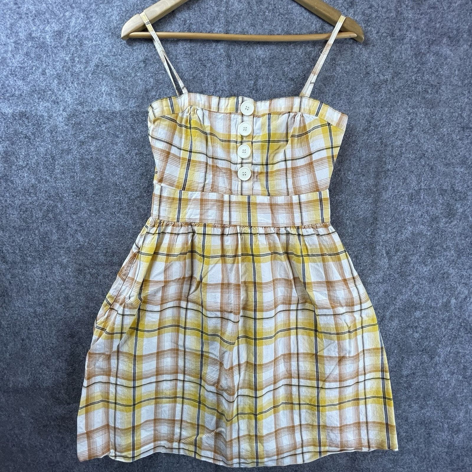 Passport Passport Dress Medium Yellow Plaid Retro Schoolgirl Preppy Size M / US 6-8 / IT 42-44 - 1 Thumbnail