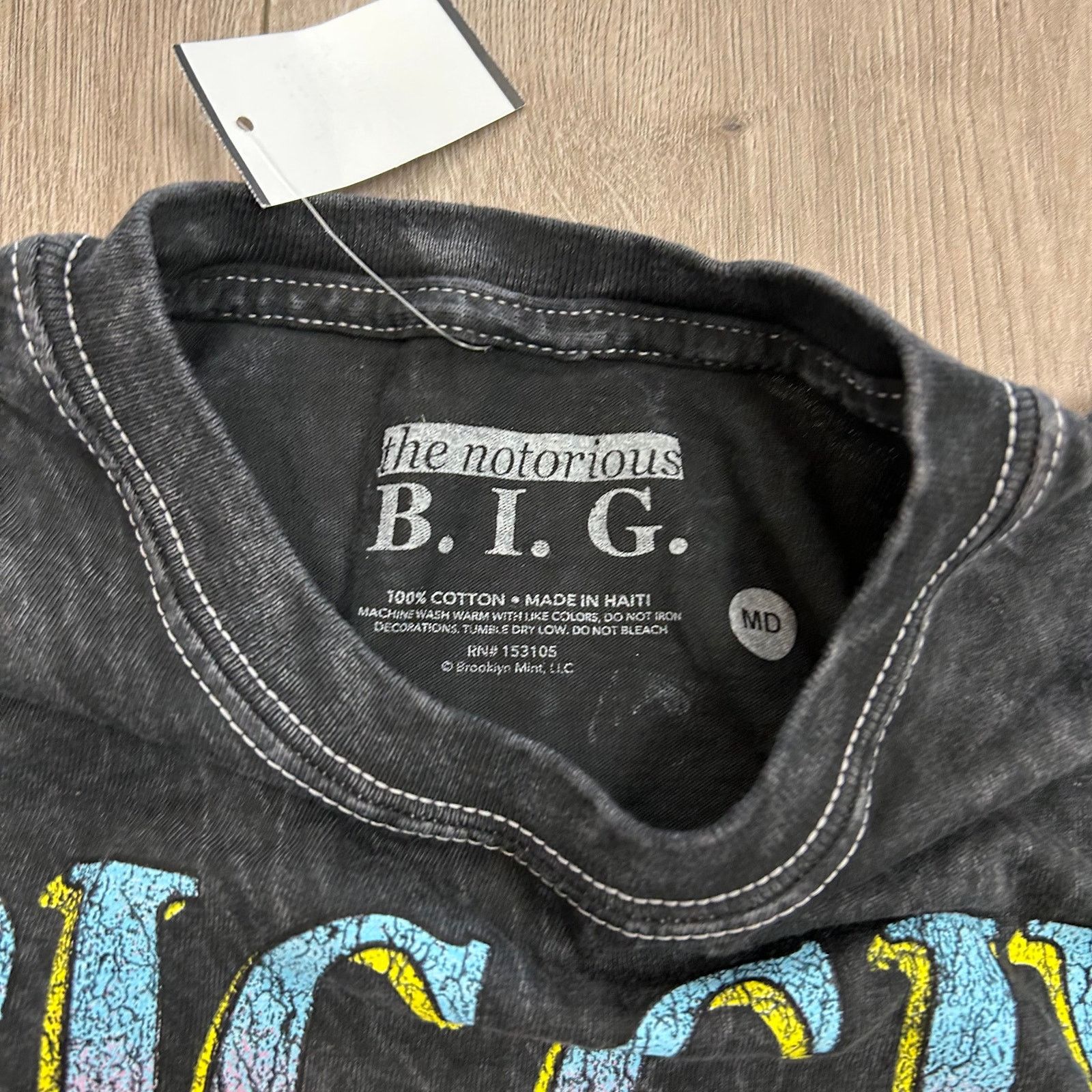 Vintage Biggie Smalls The What acid washed hip hop tee t shirt Size US M / EU 48-50 / 2 - 5 Thumbnail