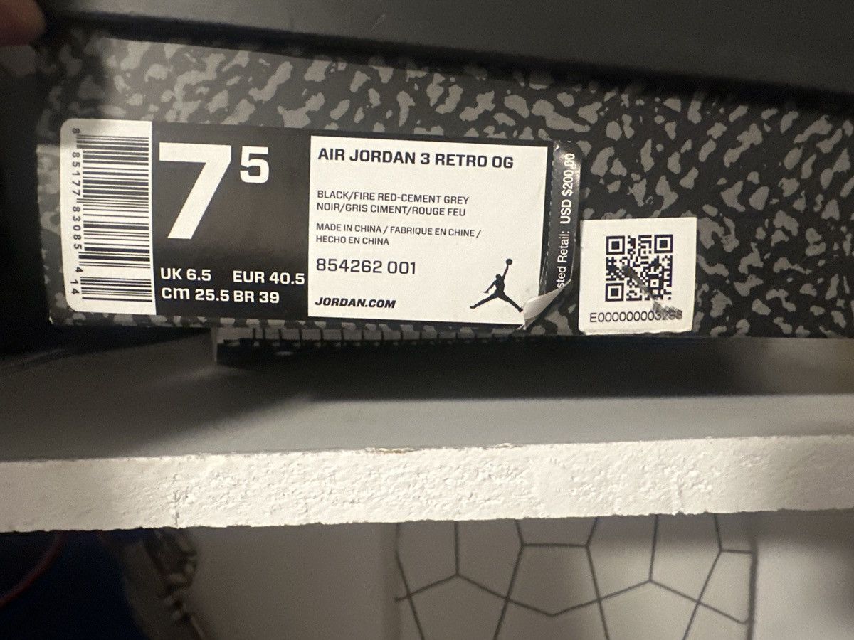 Jordan Brand AIR JORDAN CEMENT 3s sz 7.5 2018 Size US 7.5 / EU 40-41 - 8 Thumbnail