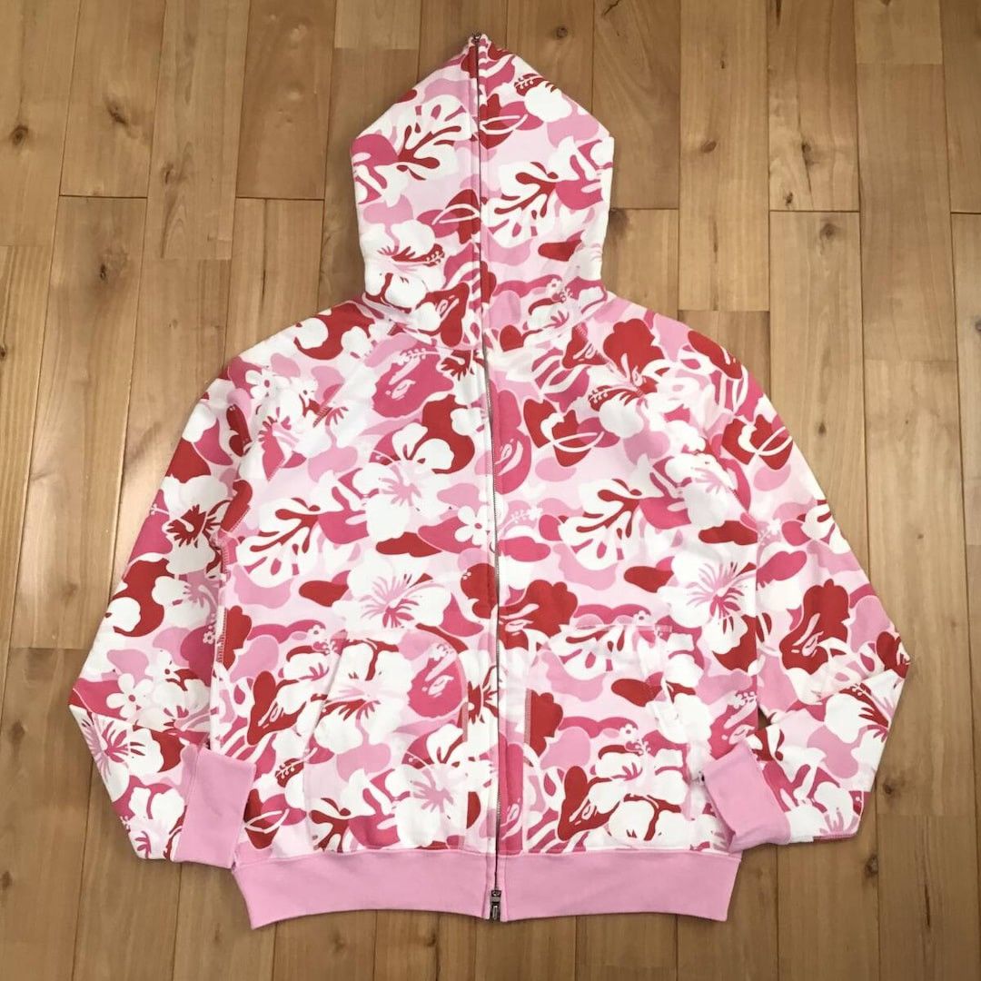 Bape BAPE Aloha camo full zip hoodie a bathing ape pink camo NIGO Size US S / EU 44-46 / 1 - 1 Thumbnail