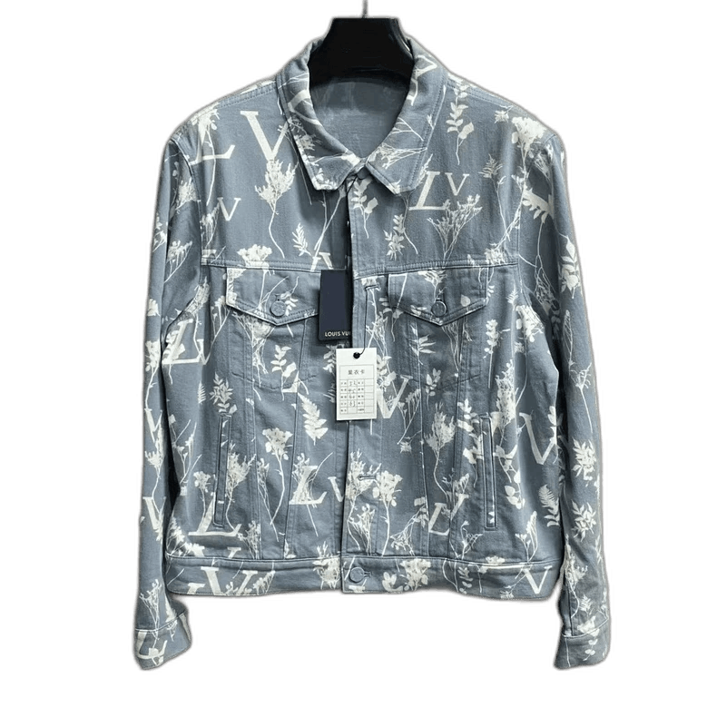Louis Vuitton Blue Floral Denim Jacket