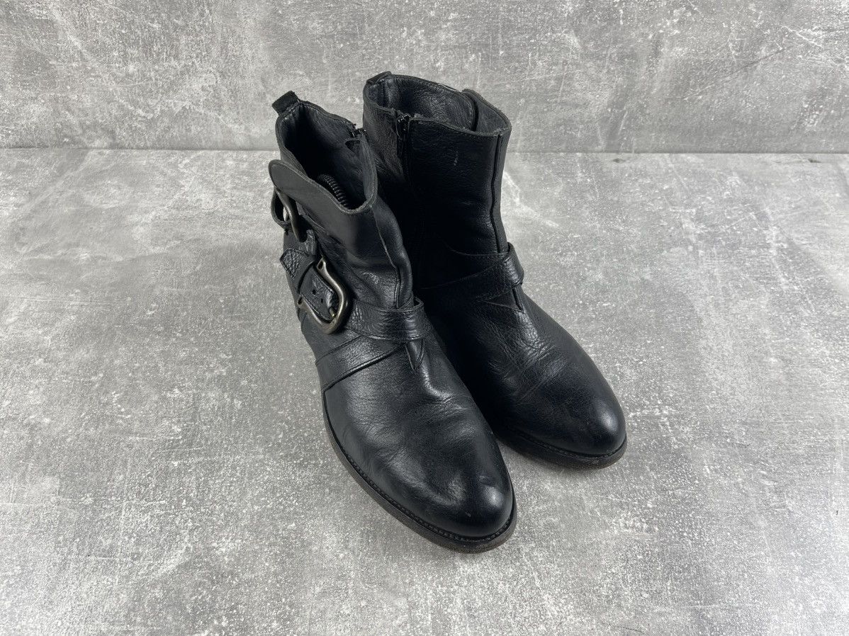 MoMA MOMA Avant Garde Black Leather Harness Moto Ankle Boots Size US 8.5 / IT 38.5 - 3 Thumbnail