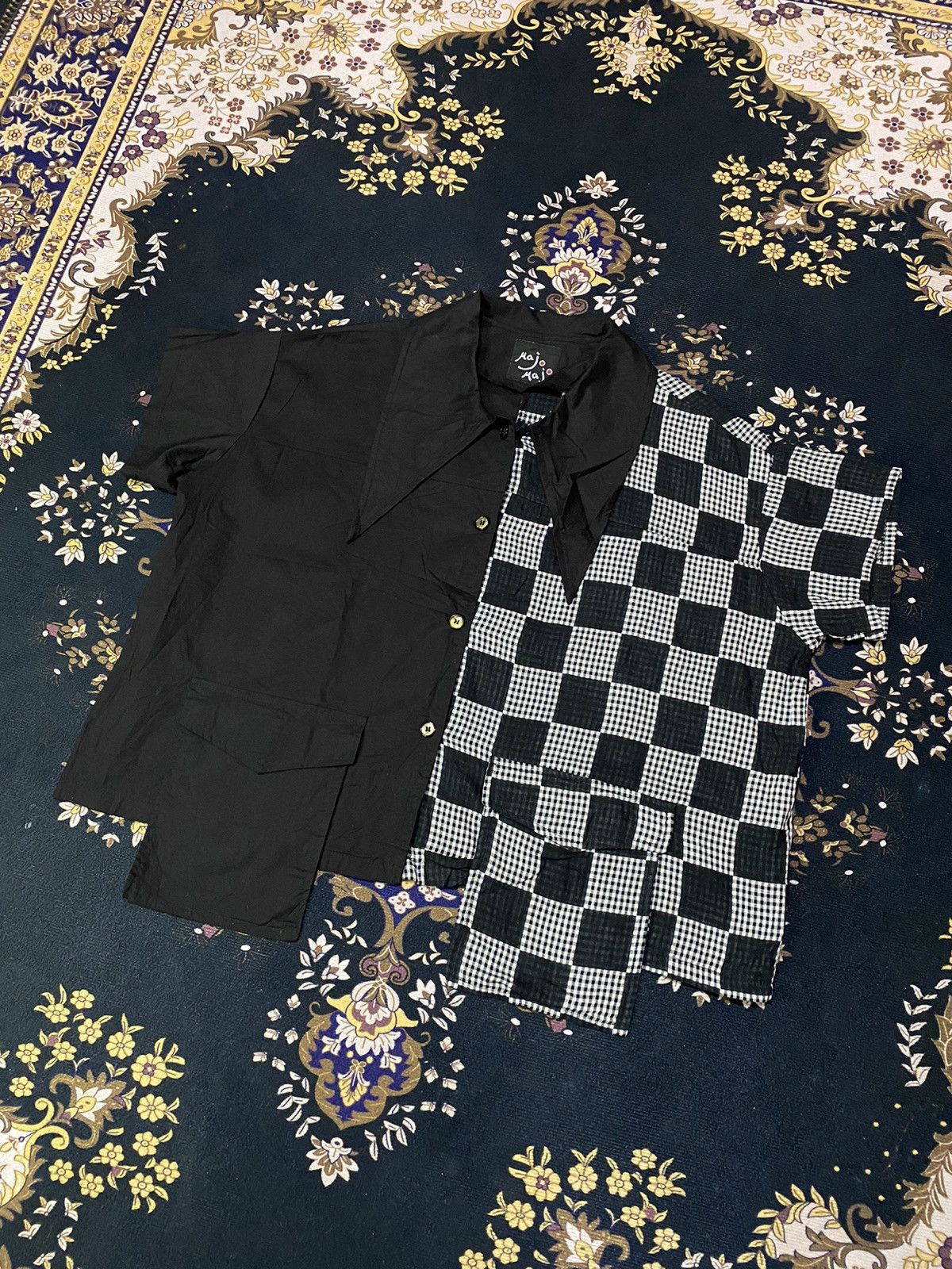 If Six Was Nine × Japanese Brand 🚨LAST🚨Y2K Rare Majo Majo Gothic Style 2 Layered Shirt Size L / US 10 / IT 46 - 2 Thumbnail