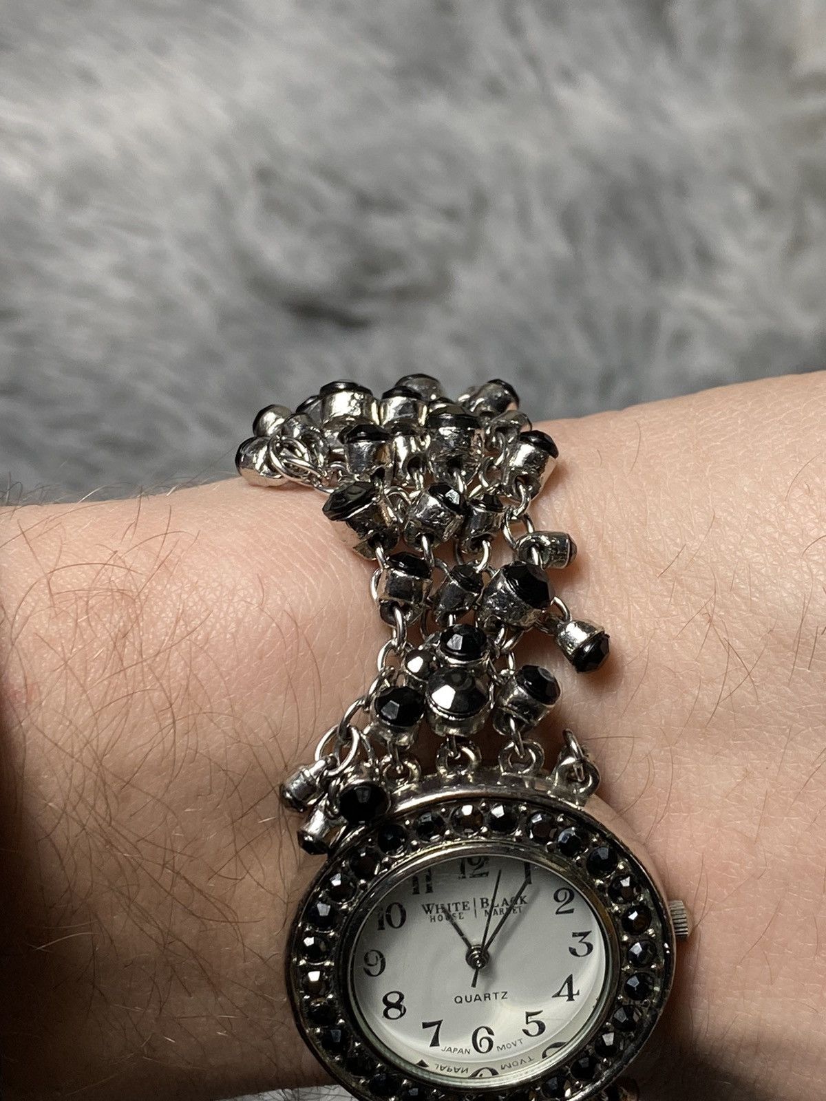 Japanese Brand × Jewelry × Vintage White Black House Market Bracelet Watch Japanese Brand Size ONE SIZE - 12 Thumbnail