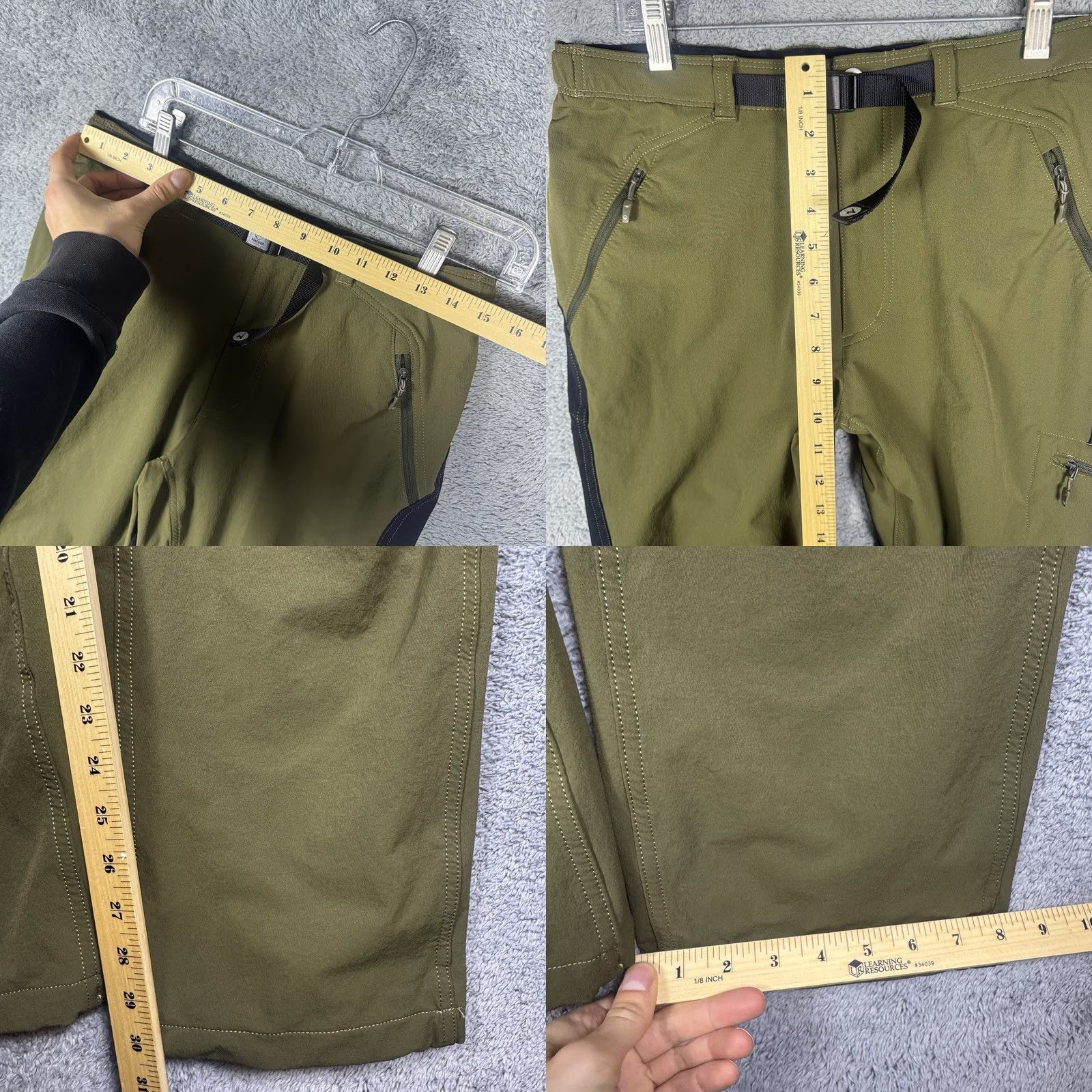 Marmot Marmot Pants Mens L 30x30 Softshell Tech Cargo Belted Olive Highland Performance Size US 33 - 9 Thumbnail