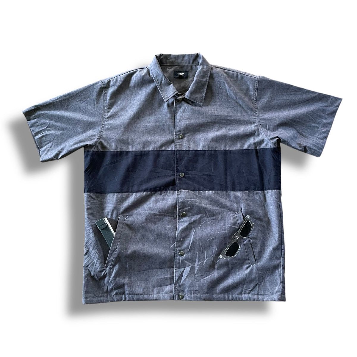 Beams Plus × Japanese Brand 🇯🇵 BEAMS HEART 2 TONES BUTTON UP SHIRT Size US L / EU 52-54 / 3 - 1 Thumbnail