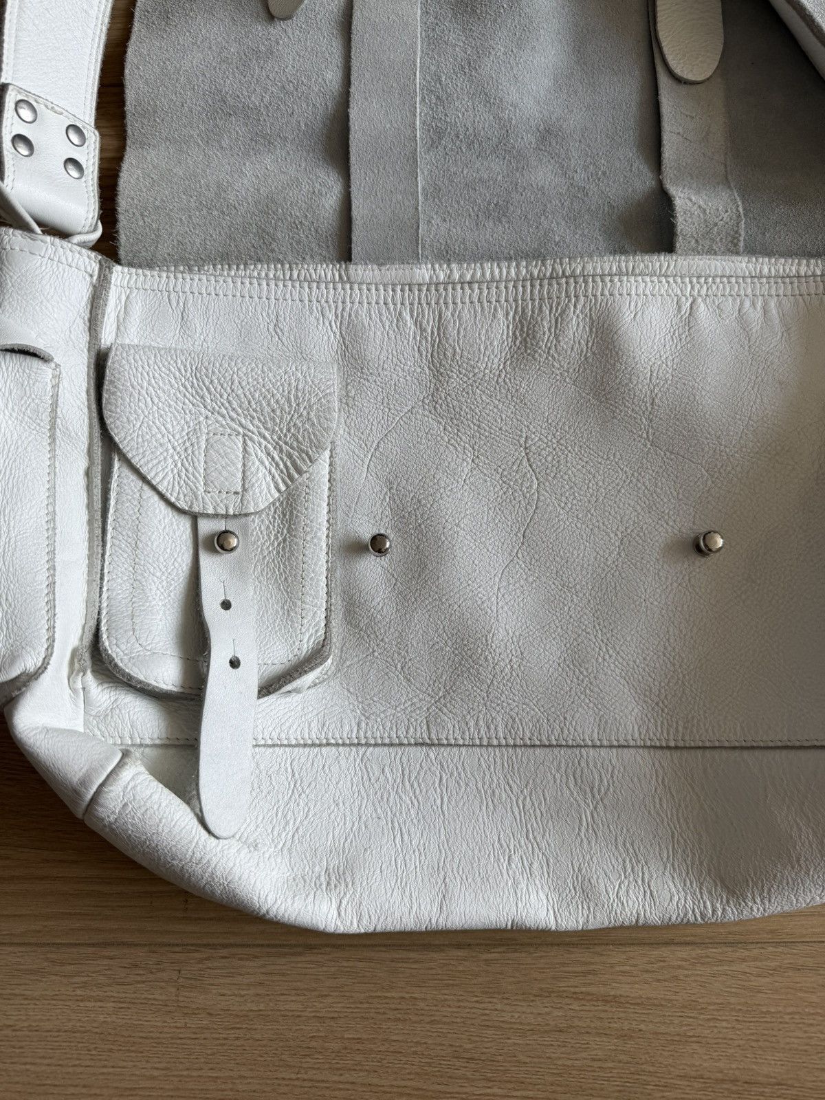 Diesel Vintage Diesel Messenger Bag Leather White Size ONE SIZE - 5 Thumbnail