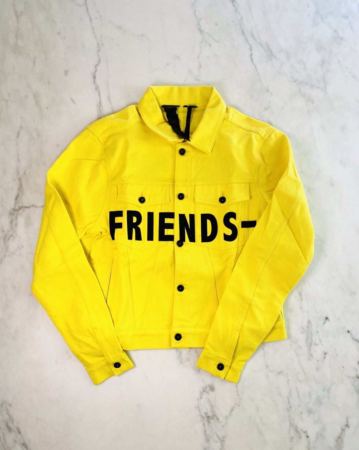 Vlone Yellow VLONE Denim Jacket Size L (BRAND NEW) Size US L / EU 52-54 / 3 - 2 Thumbnail