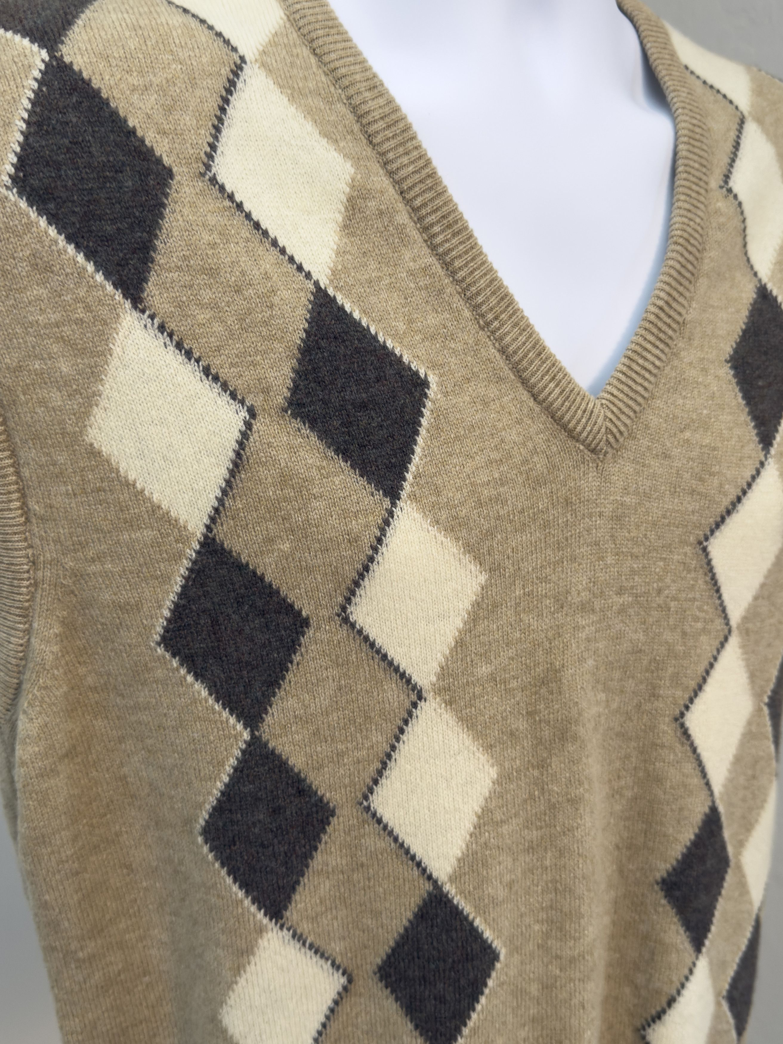 Other Vintage St. Michael Lambswool Argyle Sweater Vest Size US M / EU 48-50 / 2 - 2 Thumbnail