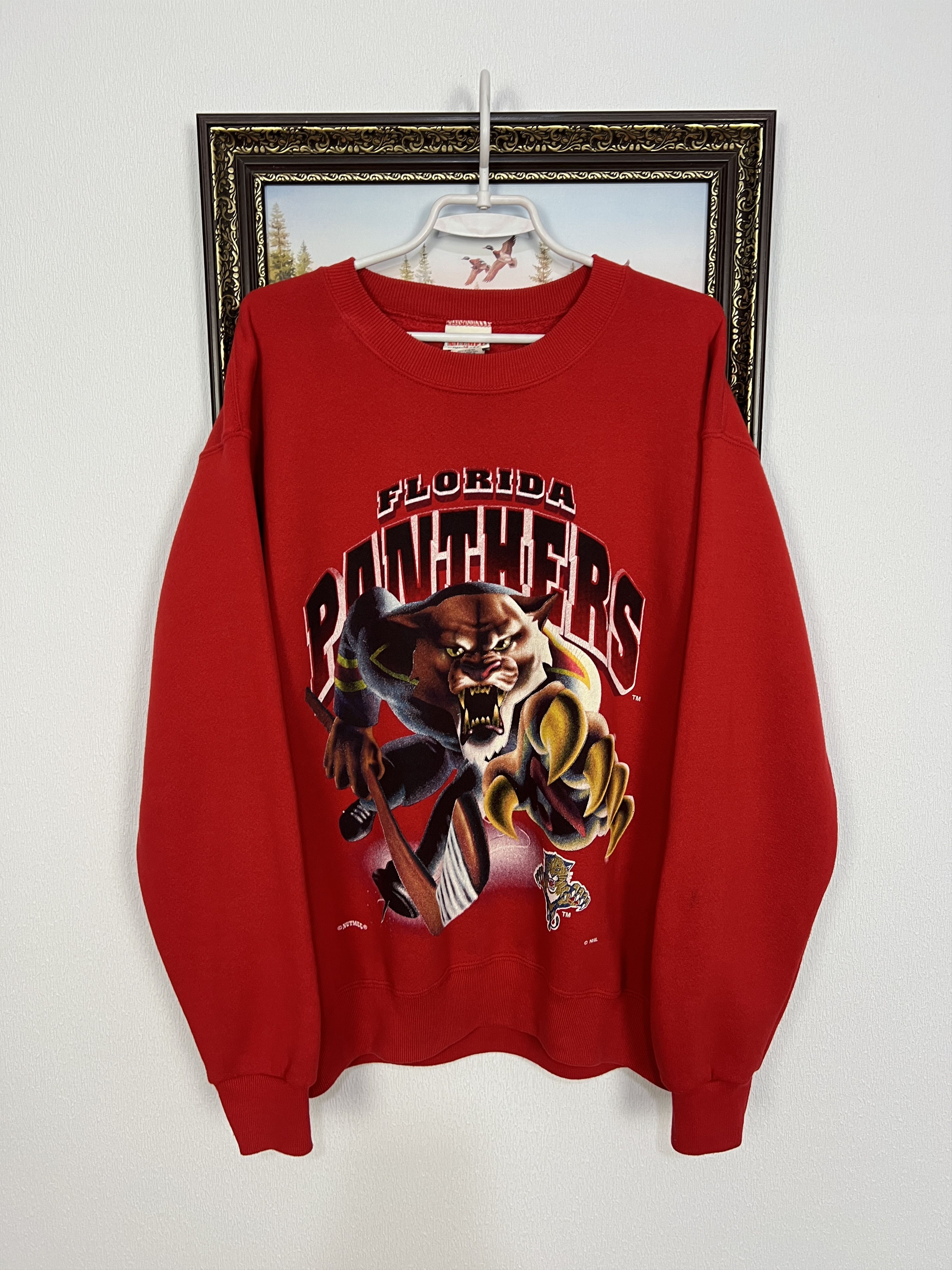 Nutmeg Vintage Florida Panthers NHL Sweatshirt Over Print Crewneck Size US M / EU 48-50 / 2 - 2 Thumbnail