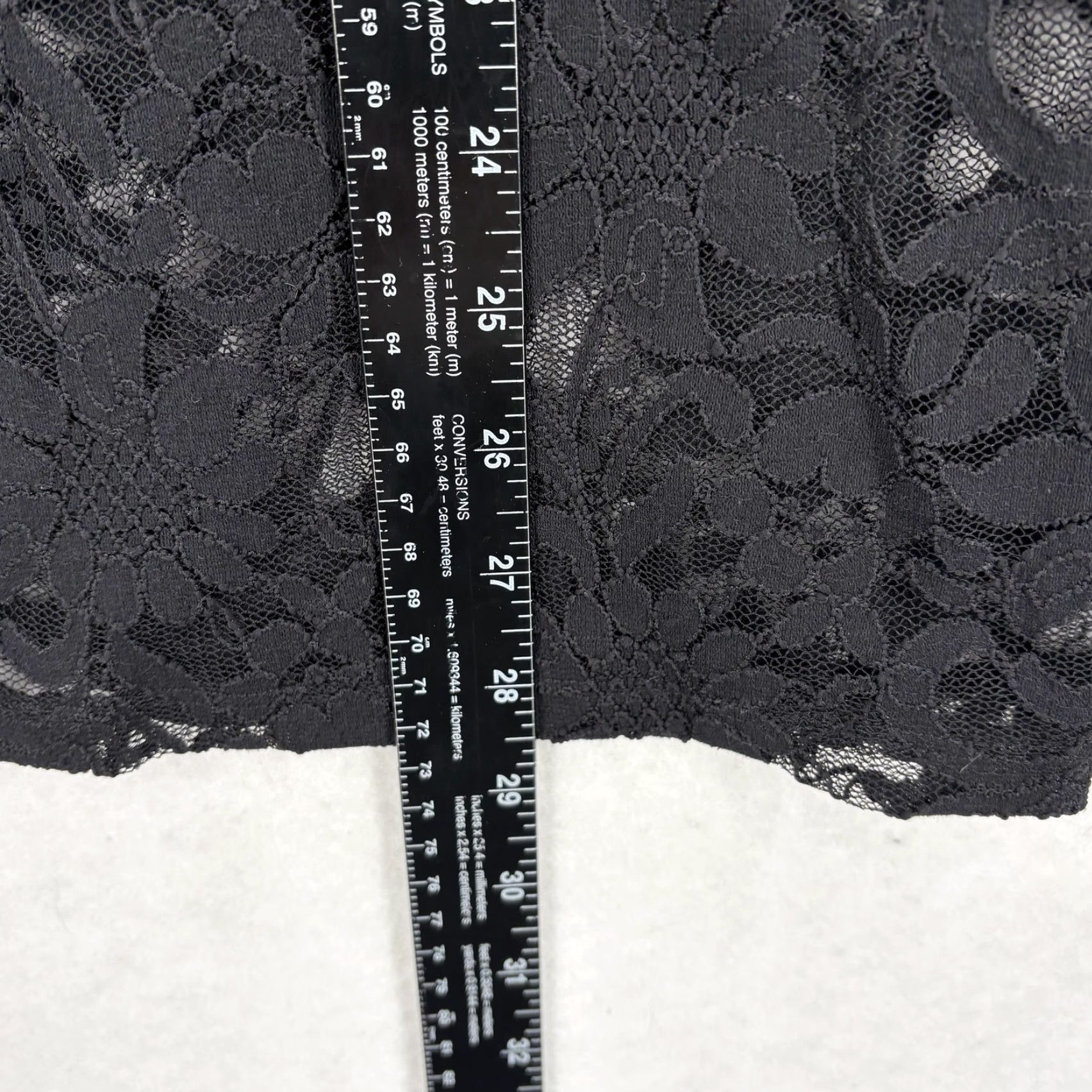 Torrid Torrid Shirt Womens 1X Black Sheer Stretch Lace Floral Crew Neck Tee Whimsy Goth Size XL / US 12-14 / IT 48-50 - 7 Thumbnail