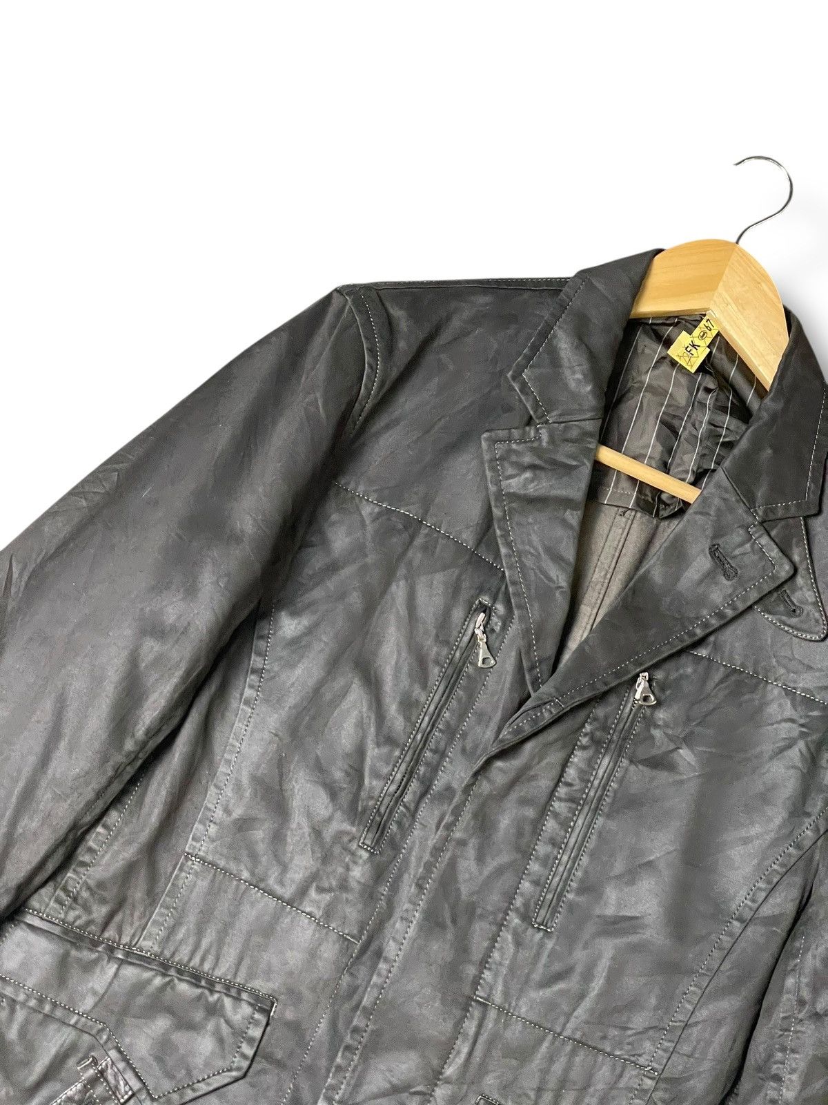 Japanese Brand × Leather × Vintage Japanese Brand Polyester Leather Light Jacket (116) Size US S / EU 44-46 / 1 - 2 Thumbnail