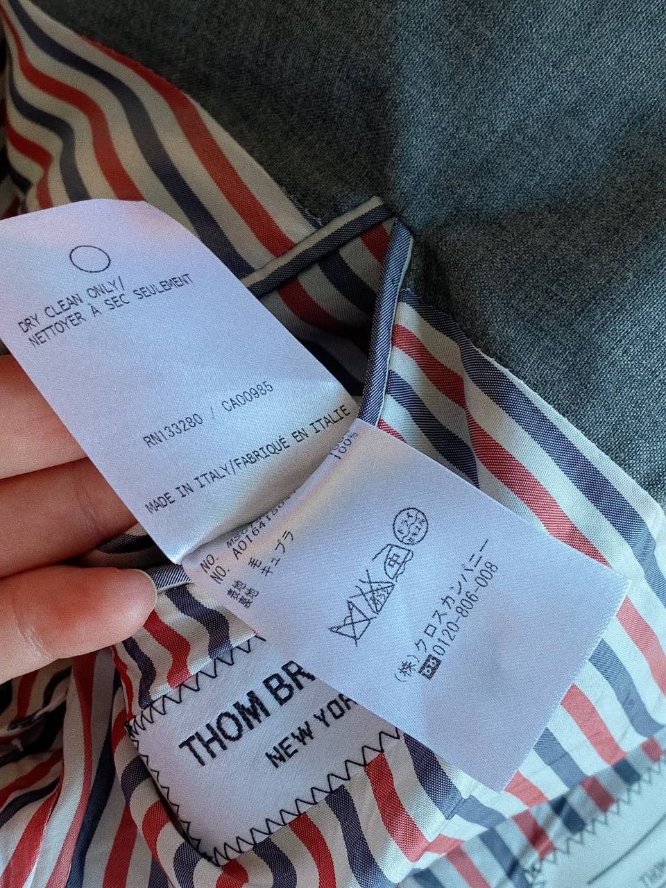 Thom Browne Thom Browne Suit Set Grey Wool Blazer Trousers Size 1 Size 34S - 20 Thumbnail