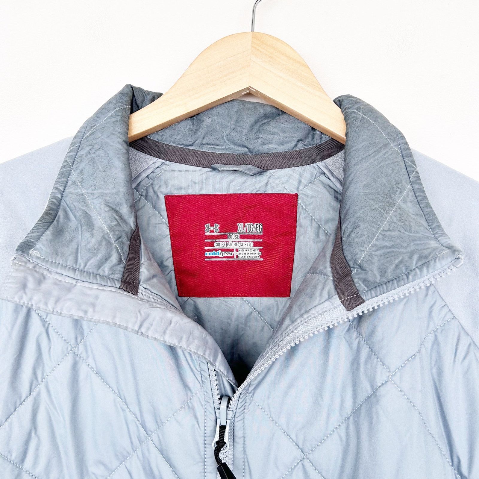 Under Armour Under Armour Coldgear Gray Quilted Jacket Sz XL Size US XL / EU 56 / 4 - 2 Thumbnail