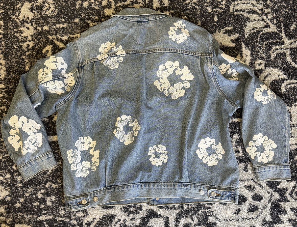 DENIM TEARS × Levi's Levi’s Custom Denim Jacket Denim Tears Style Cotton Wreath Size US XL / EU 56 / 4 - 4 Thumbnail